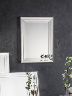 Gallery Direct Roswell Rectangular Bevelled Glass Wall Mirror - view 2, Champagne
