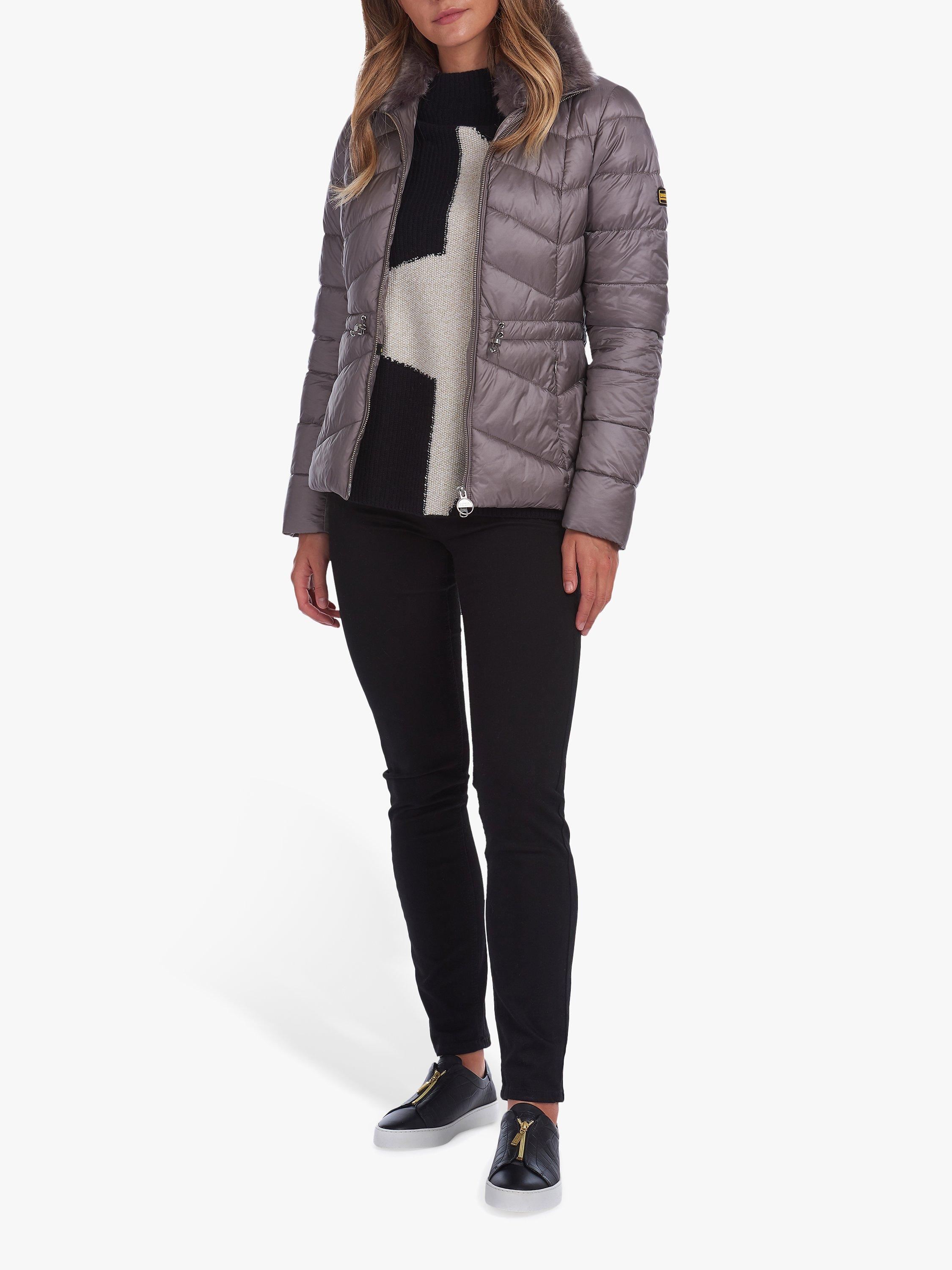 Barbour International Halfback Elasticated Waist Quilted Jacket, Grey