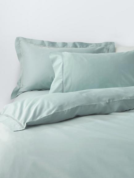 John Lewis Garda Egyptian Cotton Sateen Bedding, 400 Thread Count, Ice Blue