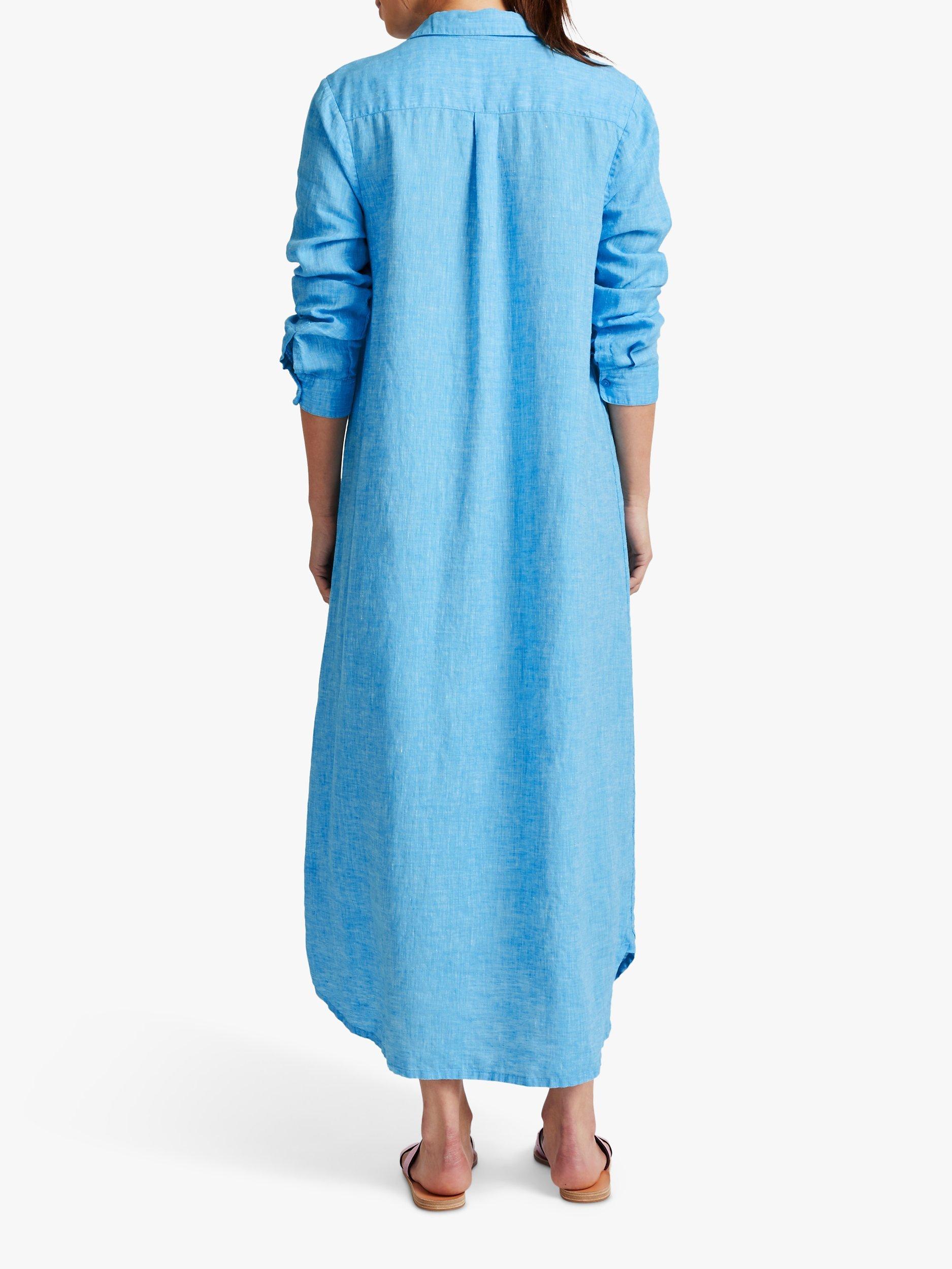 NRBY Chrissie Linen Maxi Dress, Turquoise, S