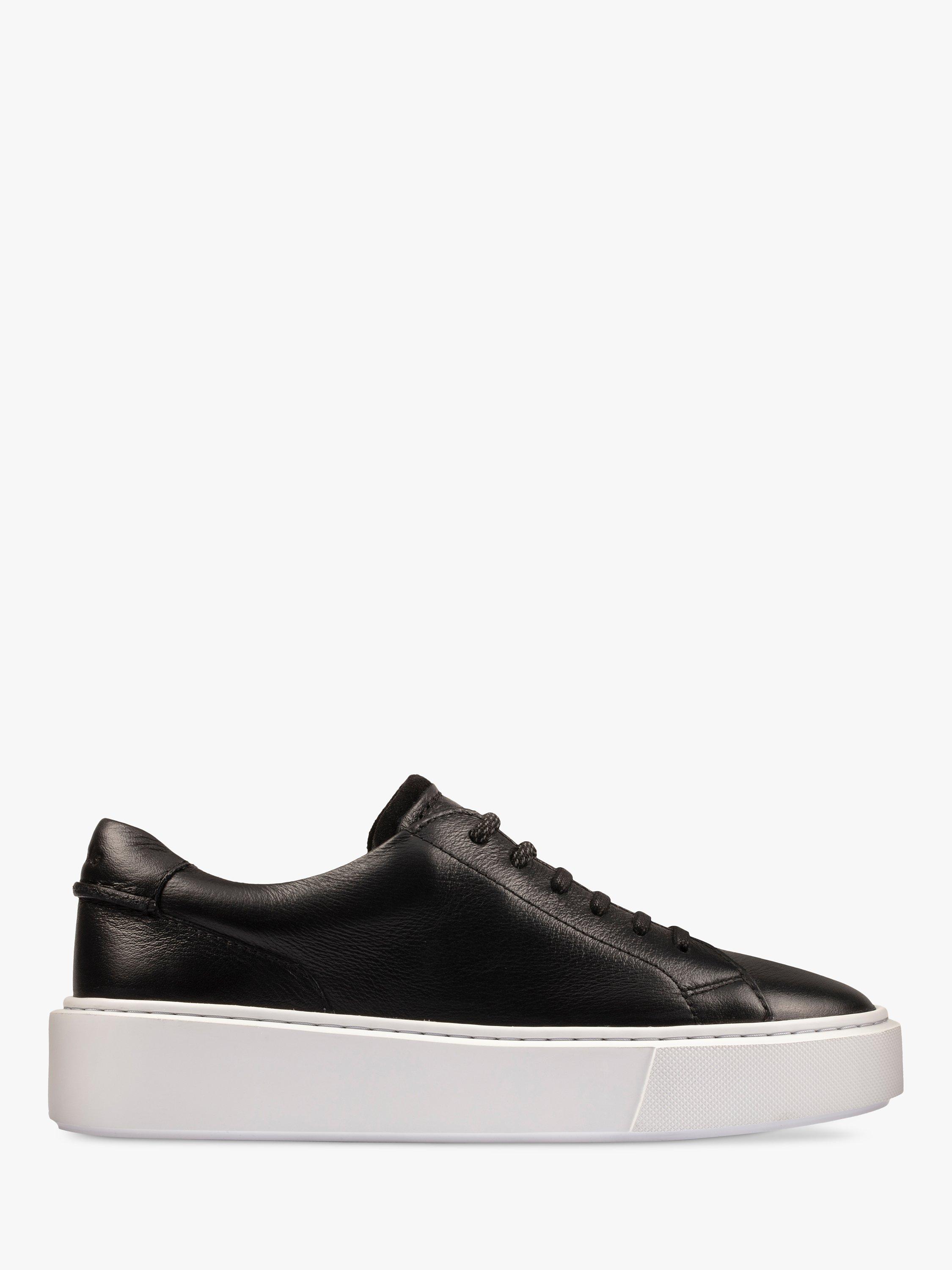Clarks Hero Lite Leather Trainers, Black