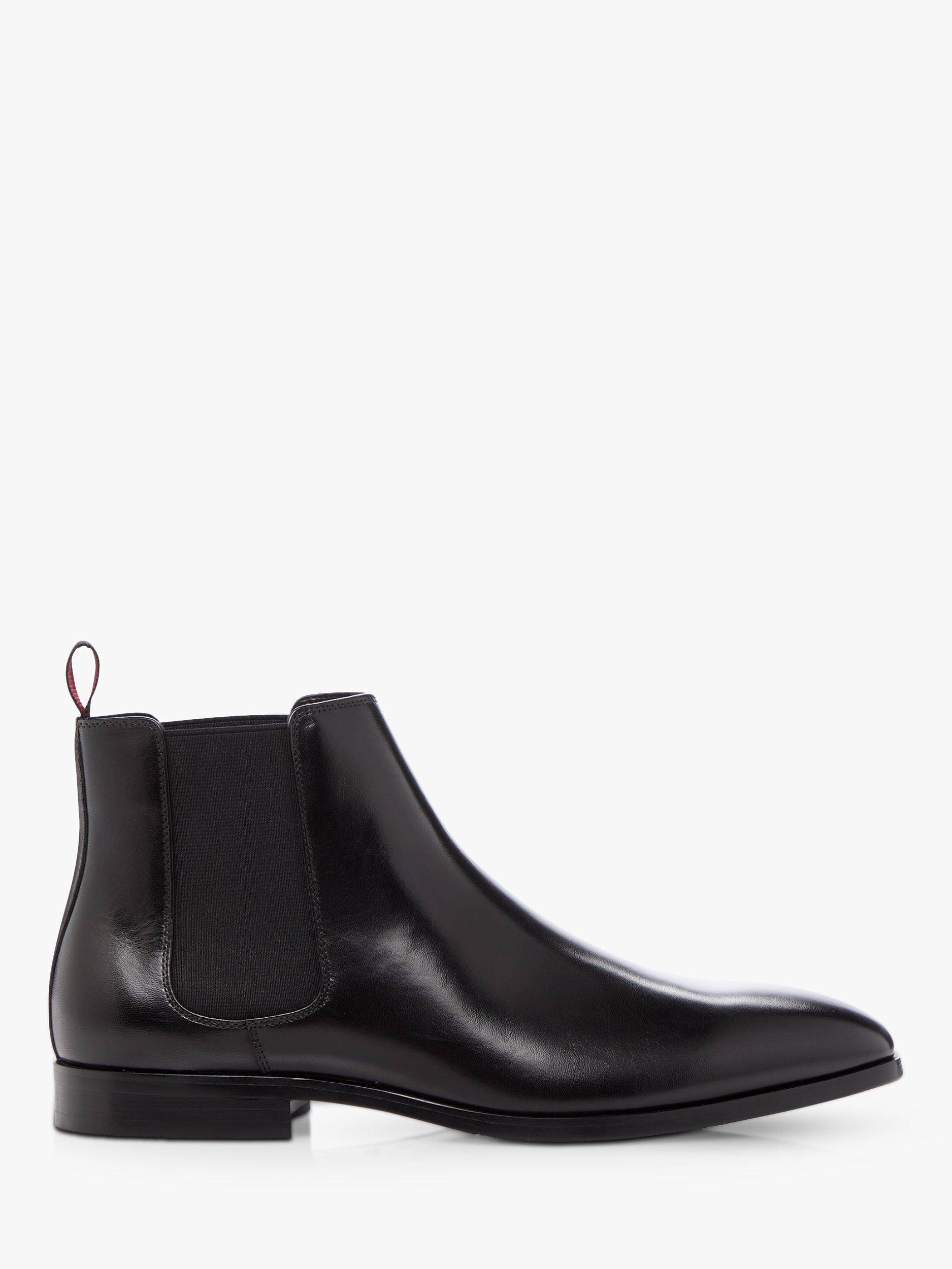 Dune Mantle Leather Chelsea Boots Black