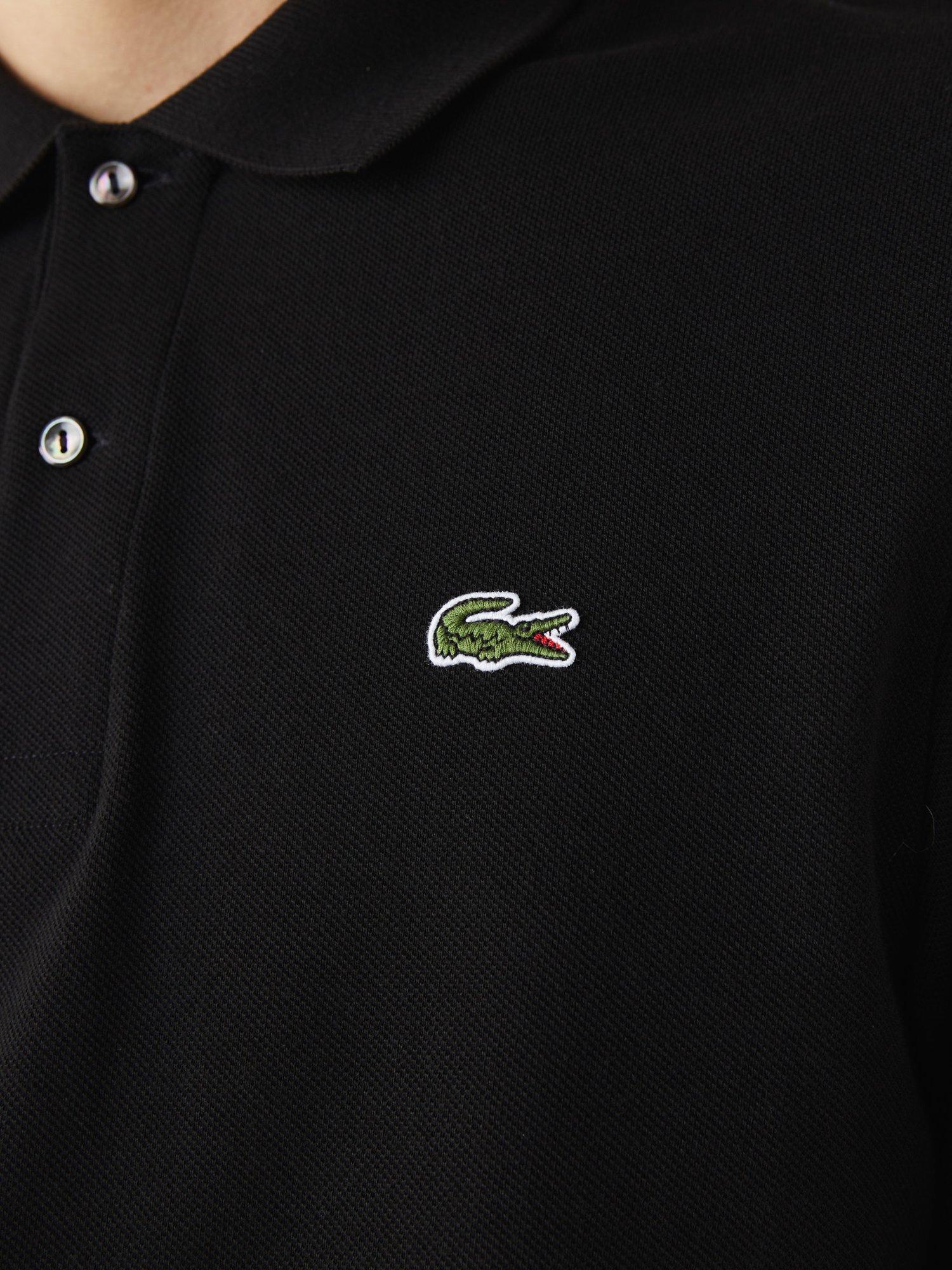 Product image 5 of 7, which shows Lacoste L.13.12 Classic Regular Fit Long Sleeve Polo Shirt, Black, S