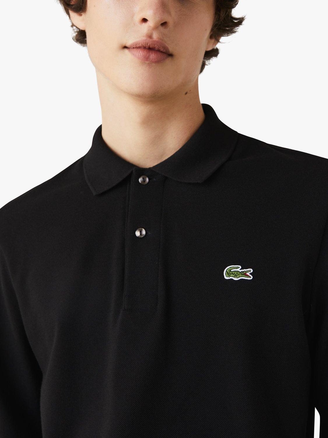 Product image 6 of 7, which shows Lacoste L.13.12 Classic Regular Fit Long Sleeve Polo Shirt, Black, S