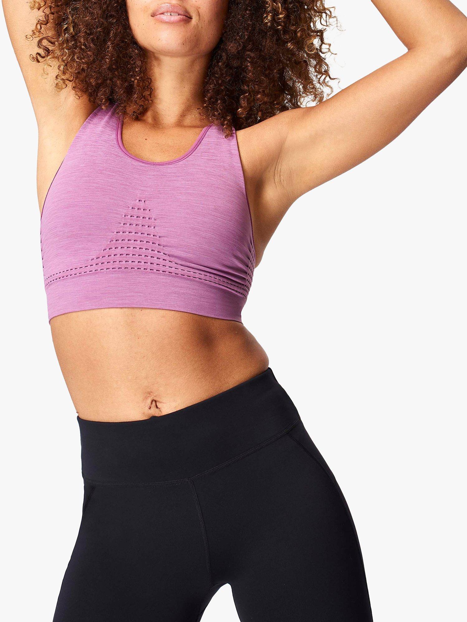 Sweaty Betty Stamina Sports Bra, Argyle Purple Marl