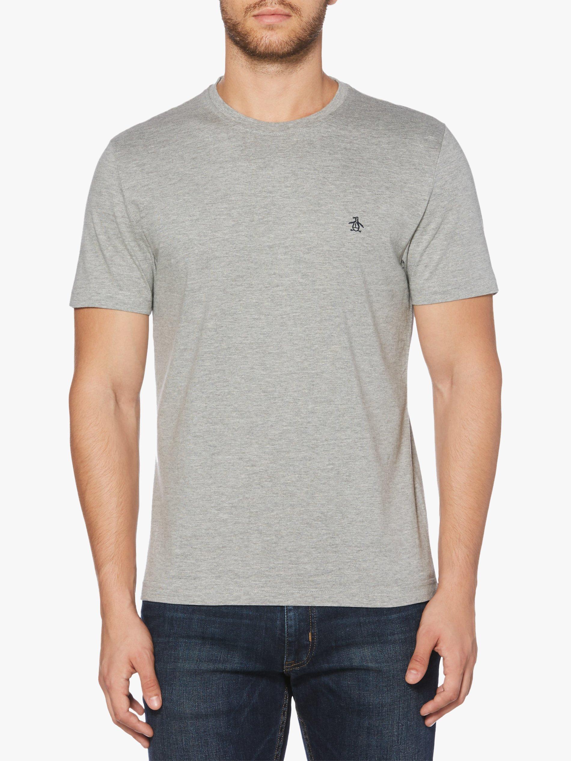 Original Penguin Pin Point Short Sleeve Crew Neck T-Shirt, Rain Heather, S