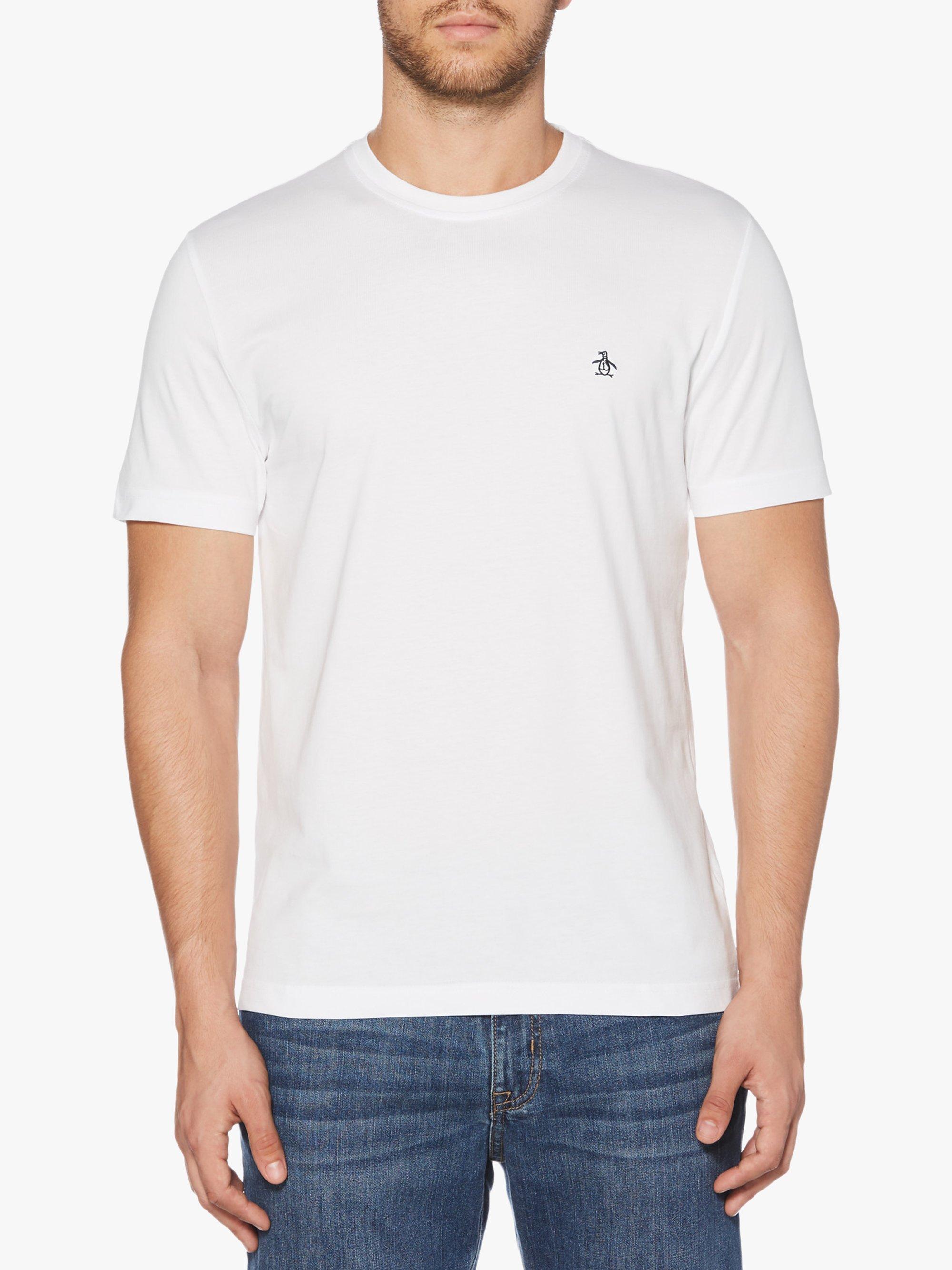 Original Penguin Pin Point Short Sleeve Crew Neck T-Shirt, White