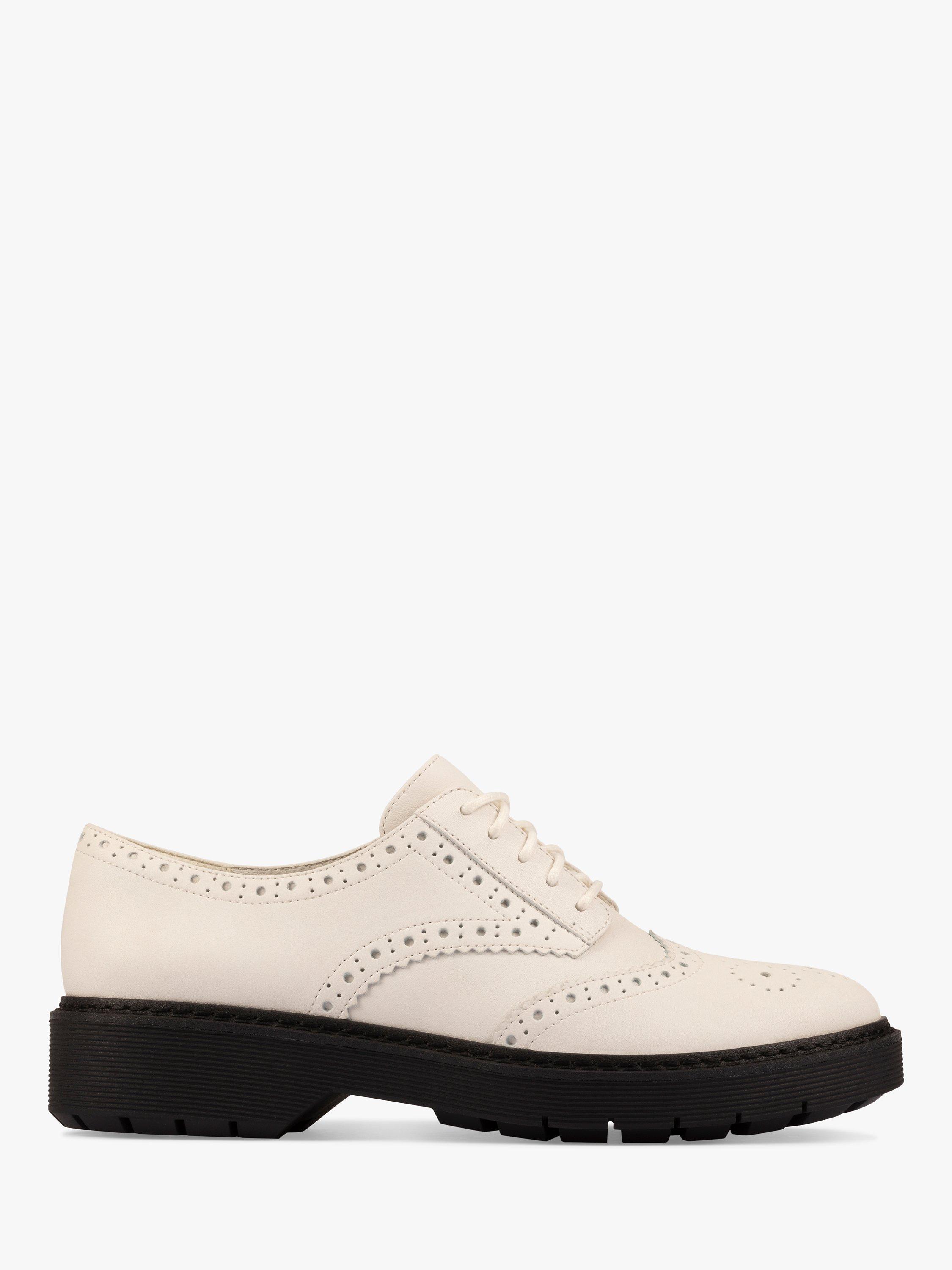 Clarks Witcombe Echo Leather Brogues, White