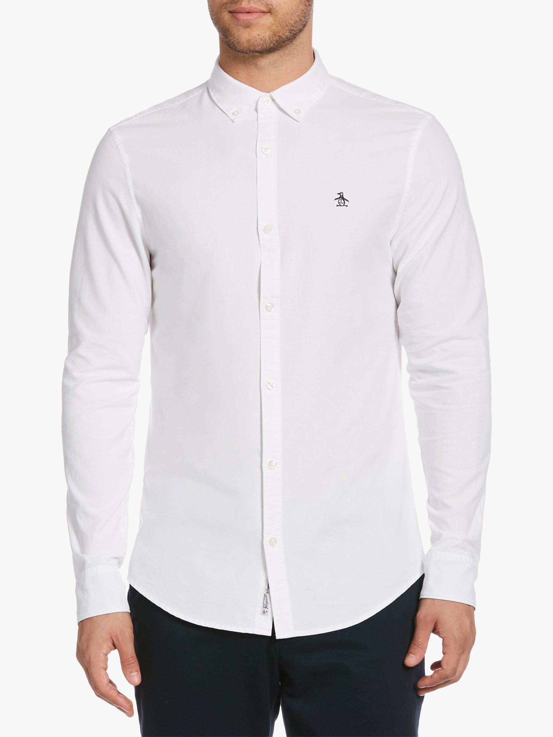 Original Penguin Core Cotton Oxford Shirt, Bright White, S
