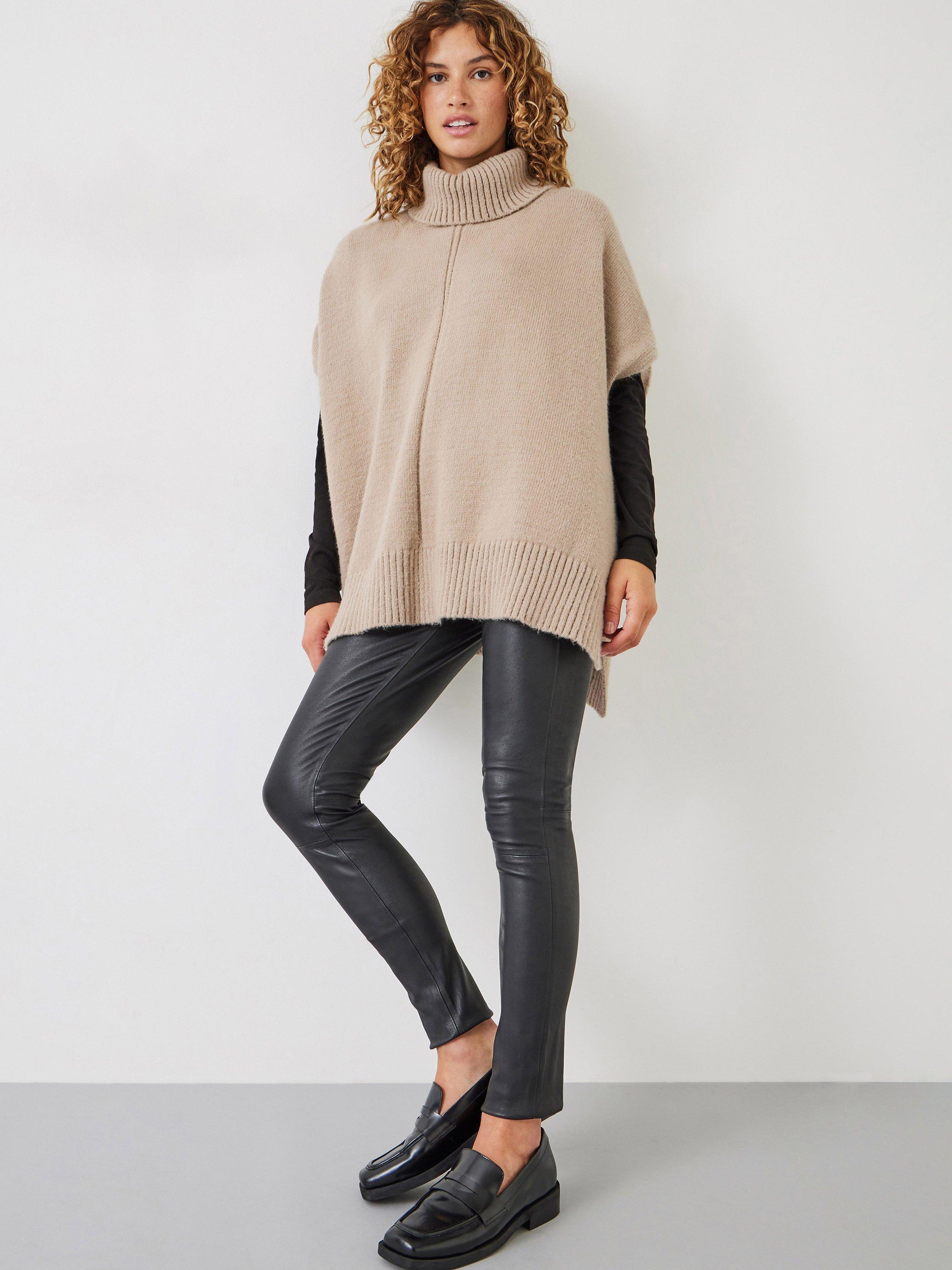 Product image 2 of 5, which shows HUSH Leather Leggings, Black, 6