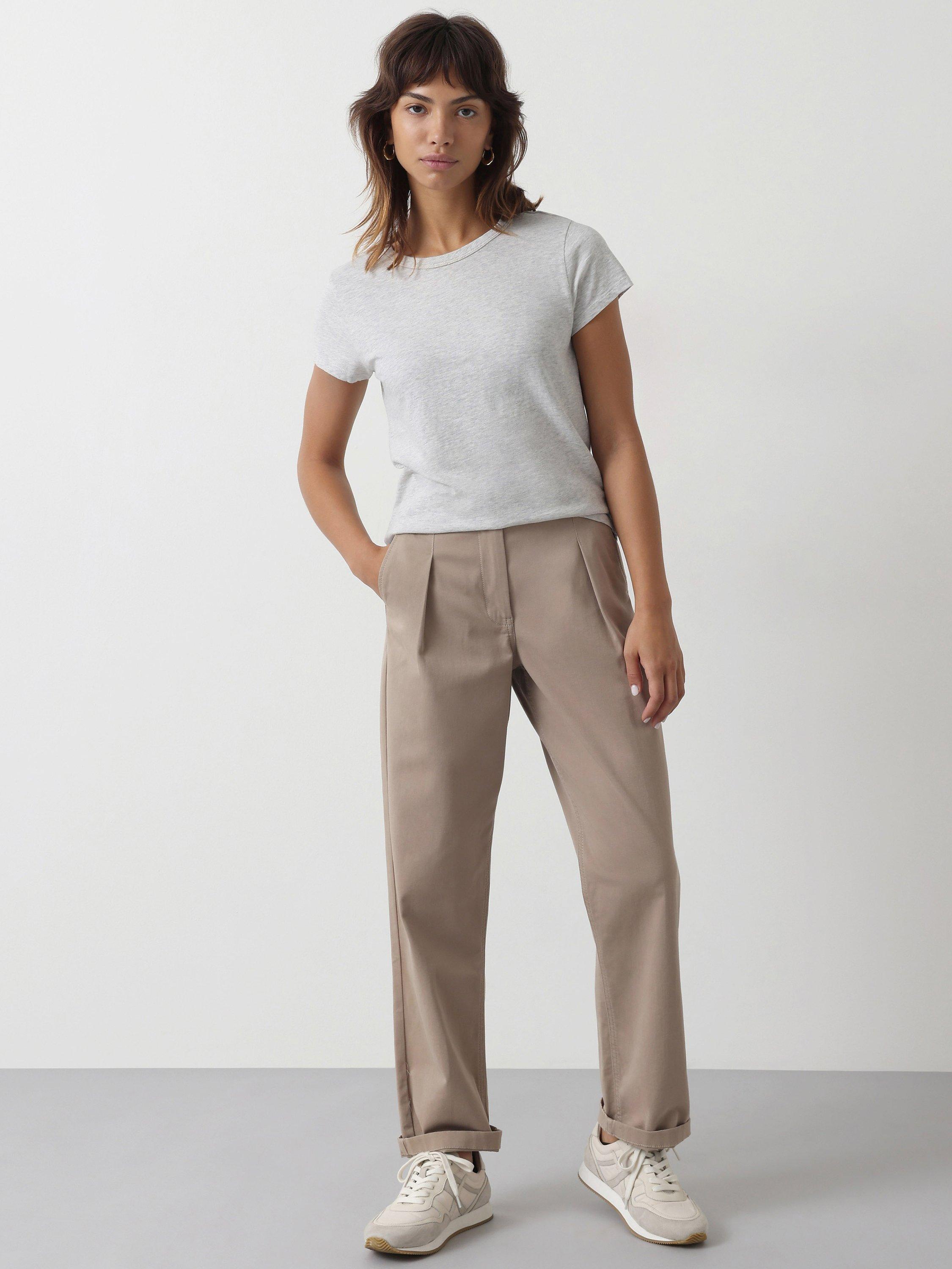 Product image 3 of 5, which shows HUSH Slim Fit Cotton Crew Neck T-Shirt, Lightest Grey Marl, XXS