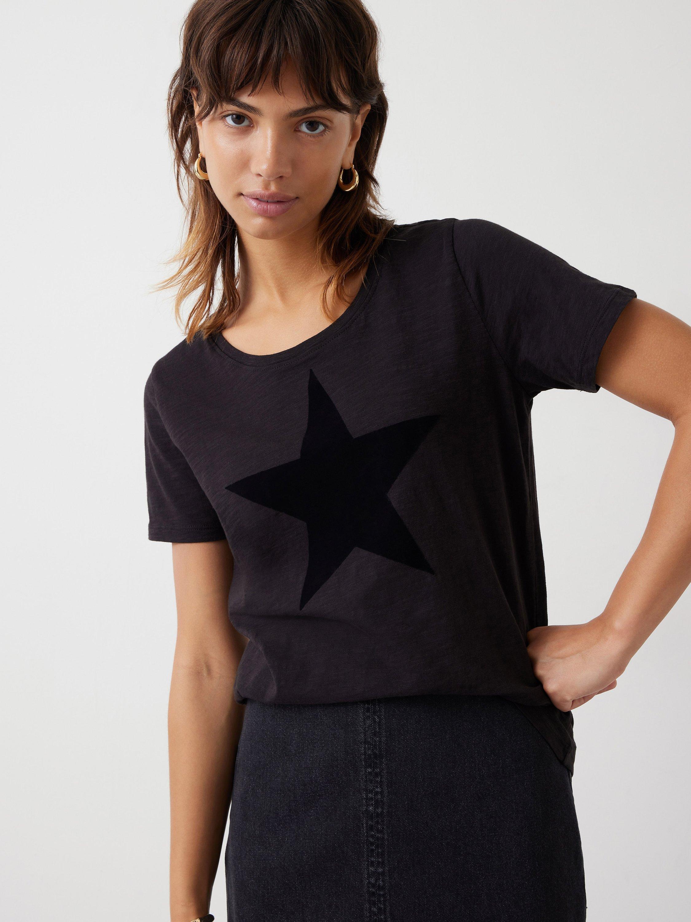 HUSH Flock Star Crew Neck Tee, Midnight