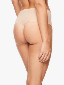 Chantelle Soft Stretch High Waist String Knickers - view 2, Beige Nude