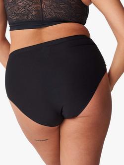 Chantelle Soft Stretch High Waist Plus Knickers - view 2, Black