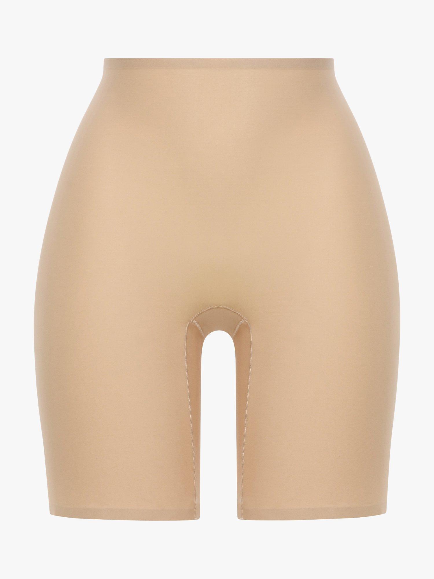 Product image 3 of 3, which shows Chantelle Soft Stretch High Waist Mid Thigh Short Briefs, Beige Nude, One Size