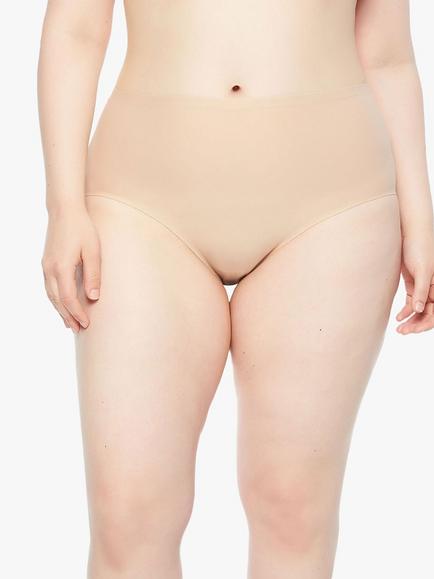 Chantelle Soft Stretch High Waist Plus Knickers, Beige Nude