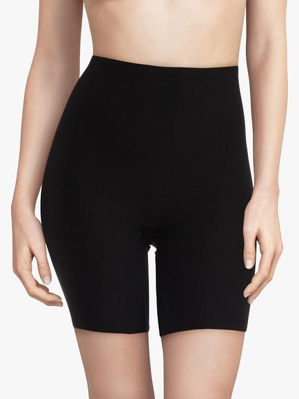 Chantelle Soft Stretch High Waist Mid Thigh Short Briefs, Black
