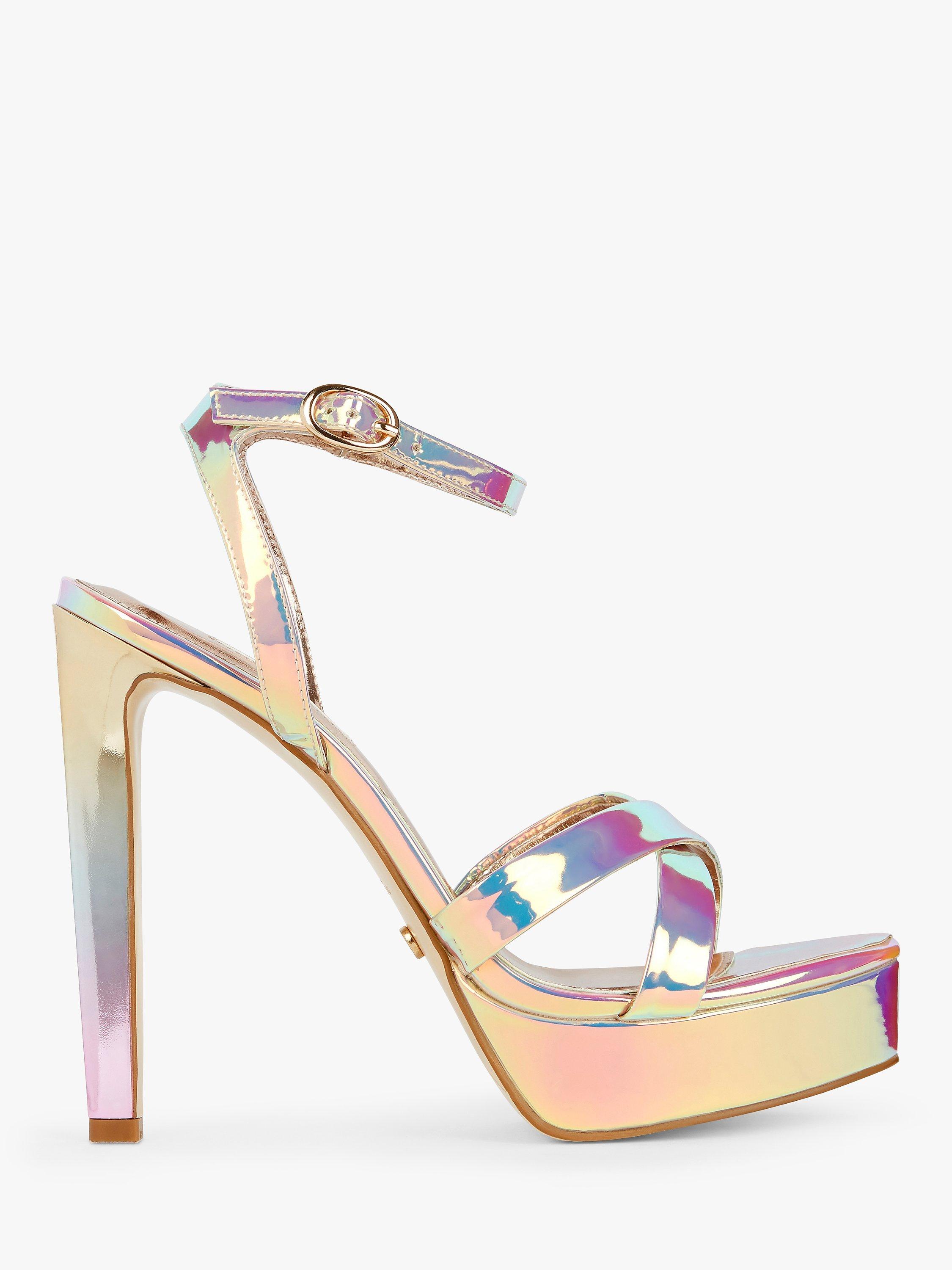Dune Masquerade Crossover Strap Platform High Heels, Multi