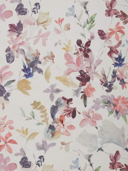 John Lewis Abelia Print Pair Blackout/Thermal Lined Curtains, Multi - view 2, Multi