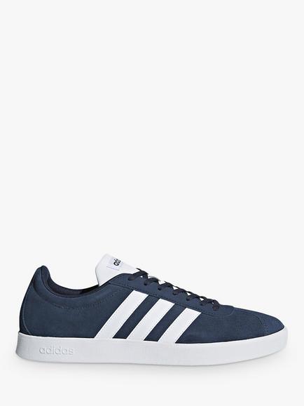 adidas VL 2.0 Court Suede Men's Trainers, Navy/White