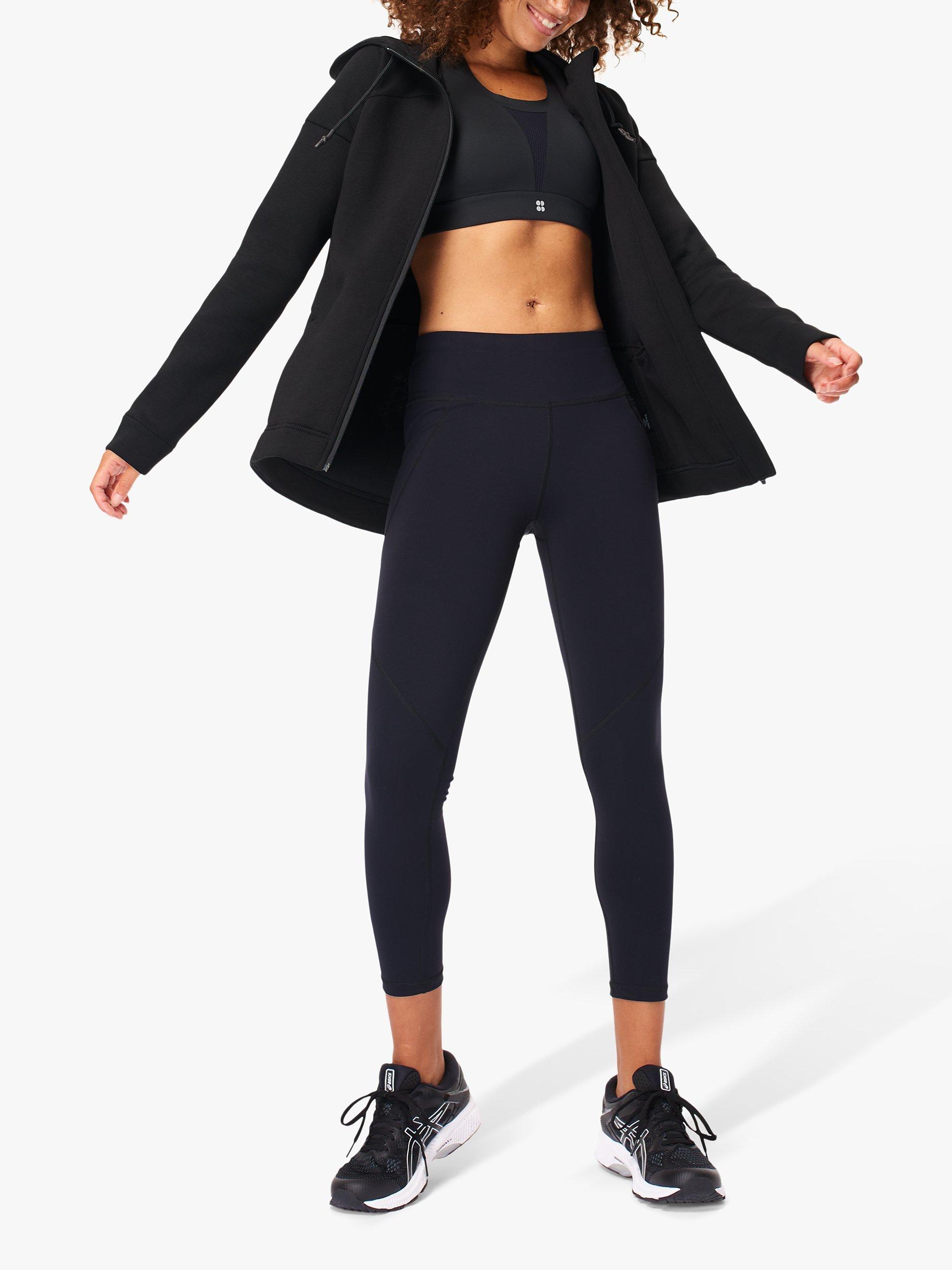 Product image 3 of 7, which shows Sweaty Betty Full-Zip Hoodie, Black, XS