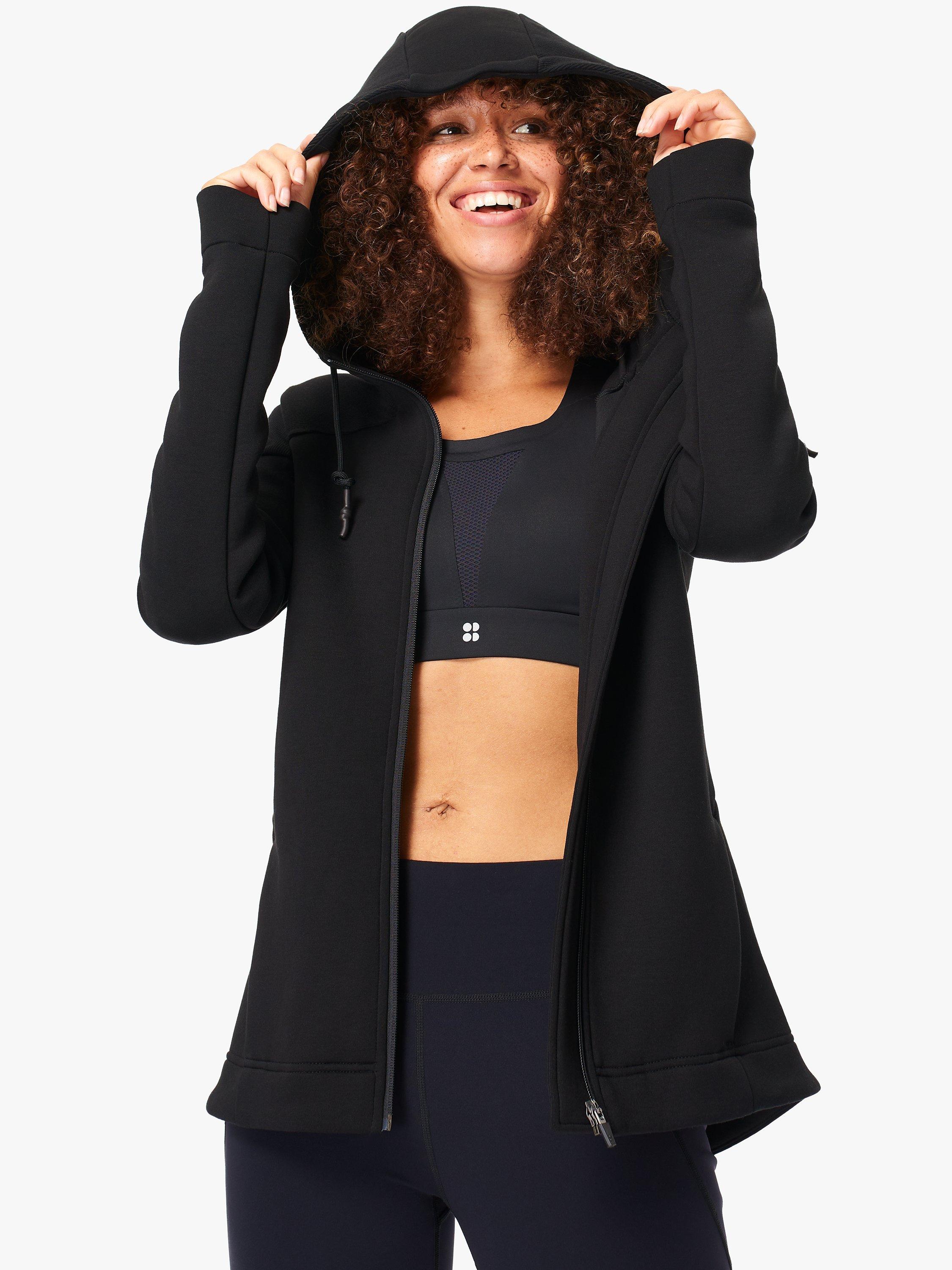 Product image 5 of 7, which shows Sweaty Betty Full-Zip Hoodie, Black, XS