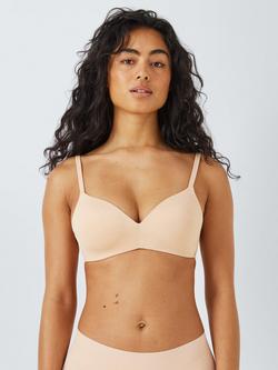 John Lewis Morgan Non Wired T-Shirt Bra, Almond