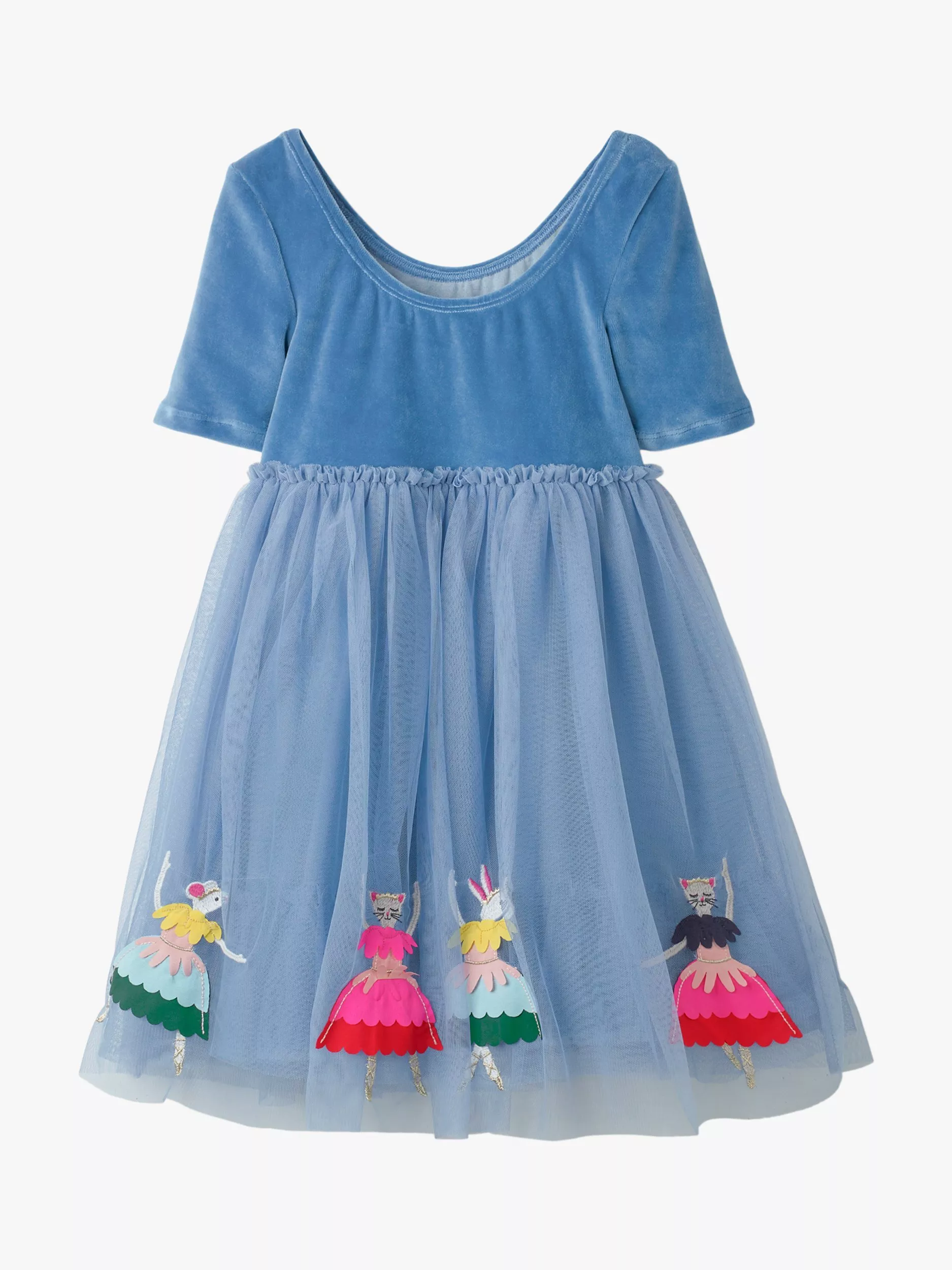 thumbnail image 2 of Mini Boden Girls' Blue Farm Applique Dress Set (Top & Leggings) – 100% Cotton – Slight Defect 2 of 3