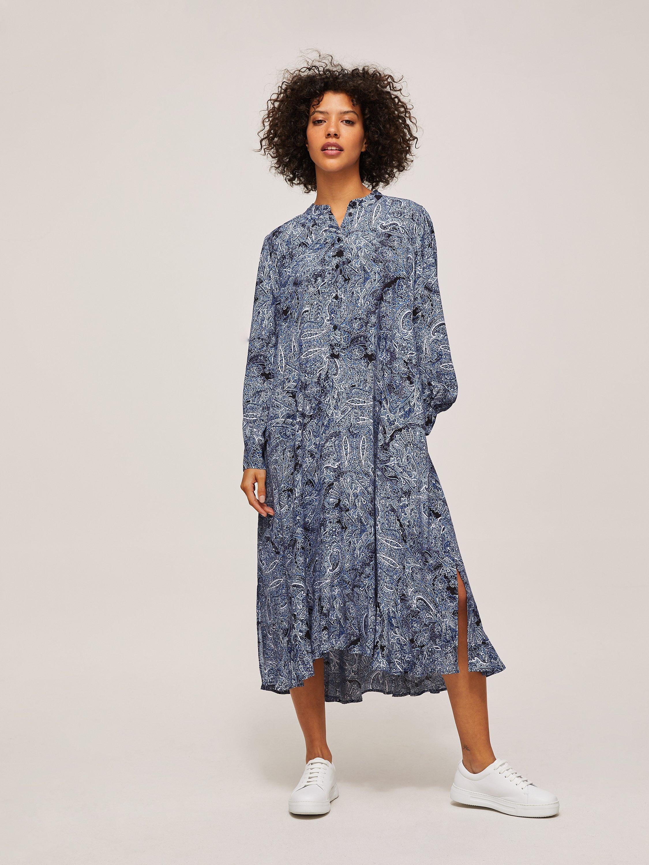 AND/OR Fiona Paisley Dress, Blue/Multi