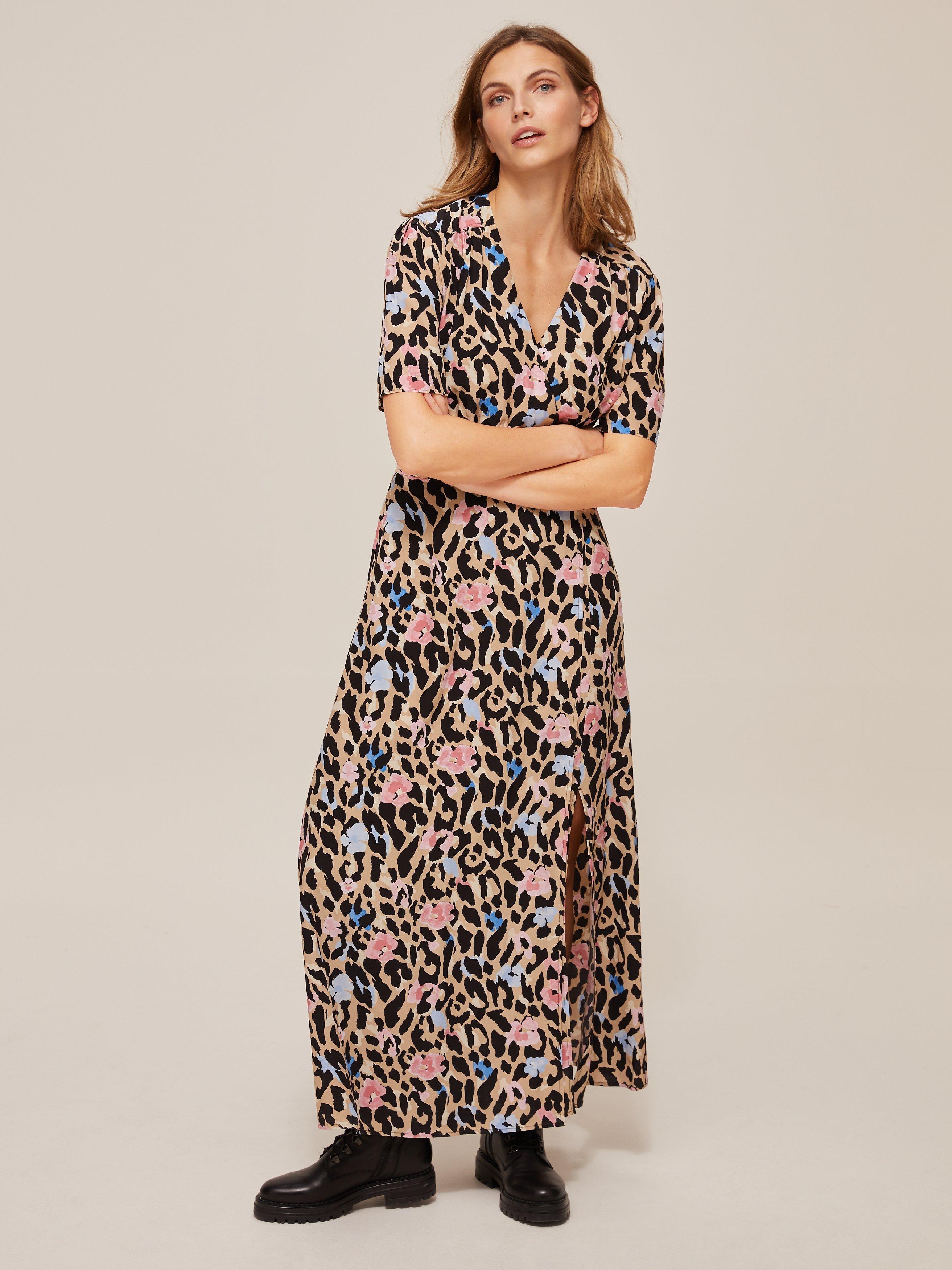 Somerset by Alice Temperley Floral Leopard Maxi Dress Multi