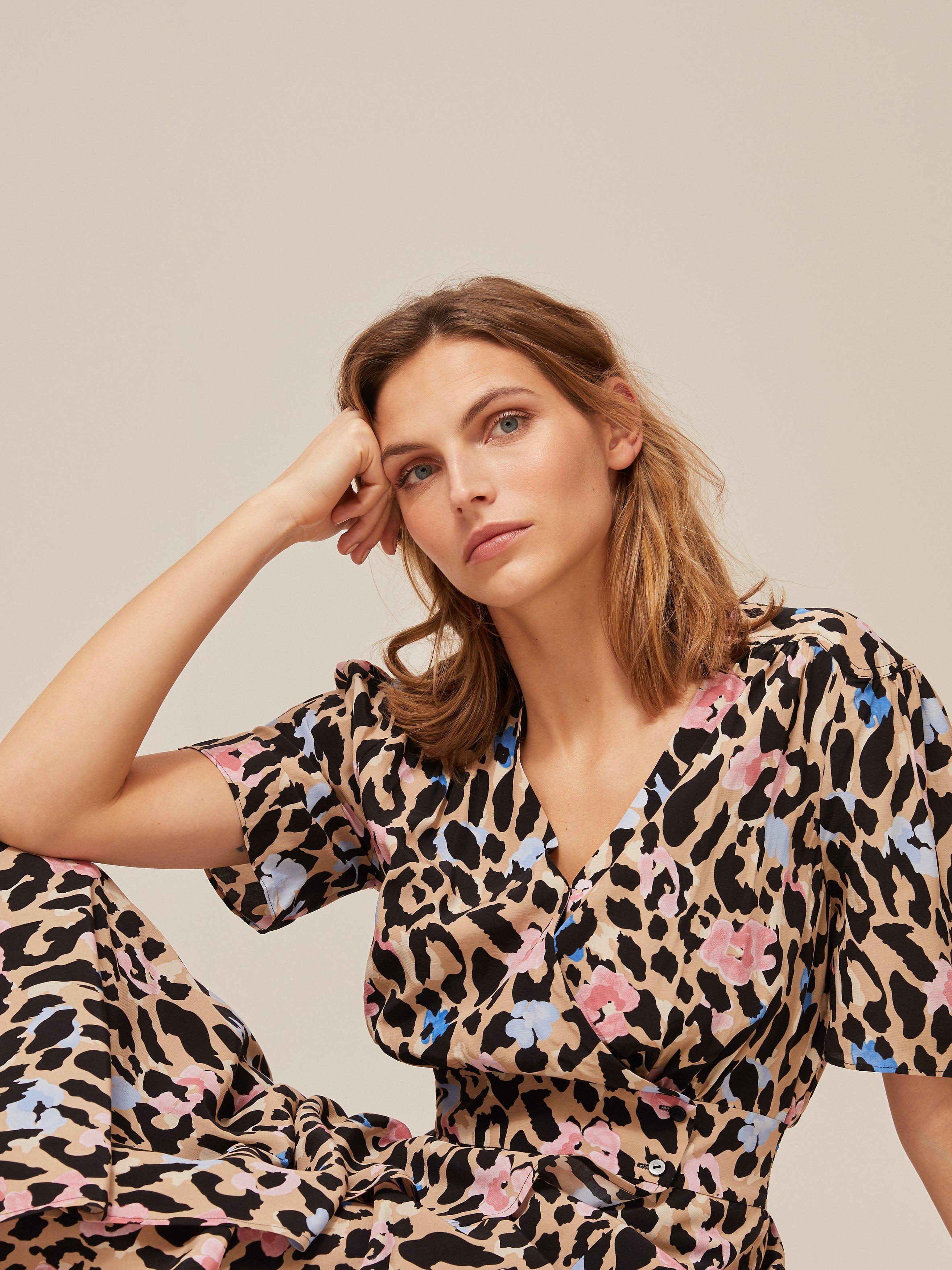 Somerset by Alice Temperley Floral Leopard Maxi Dress Multi