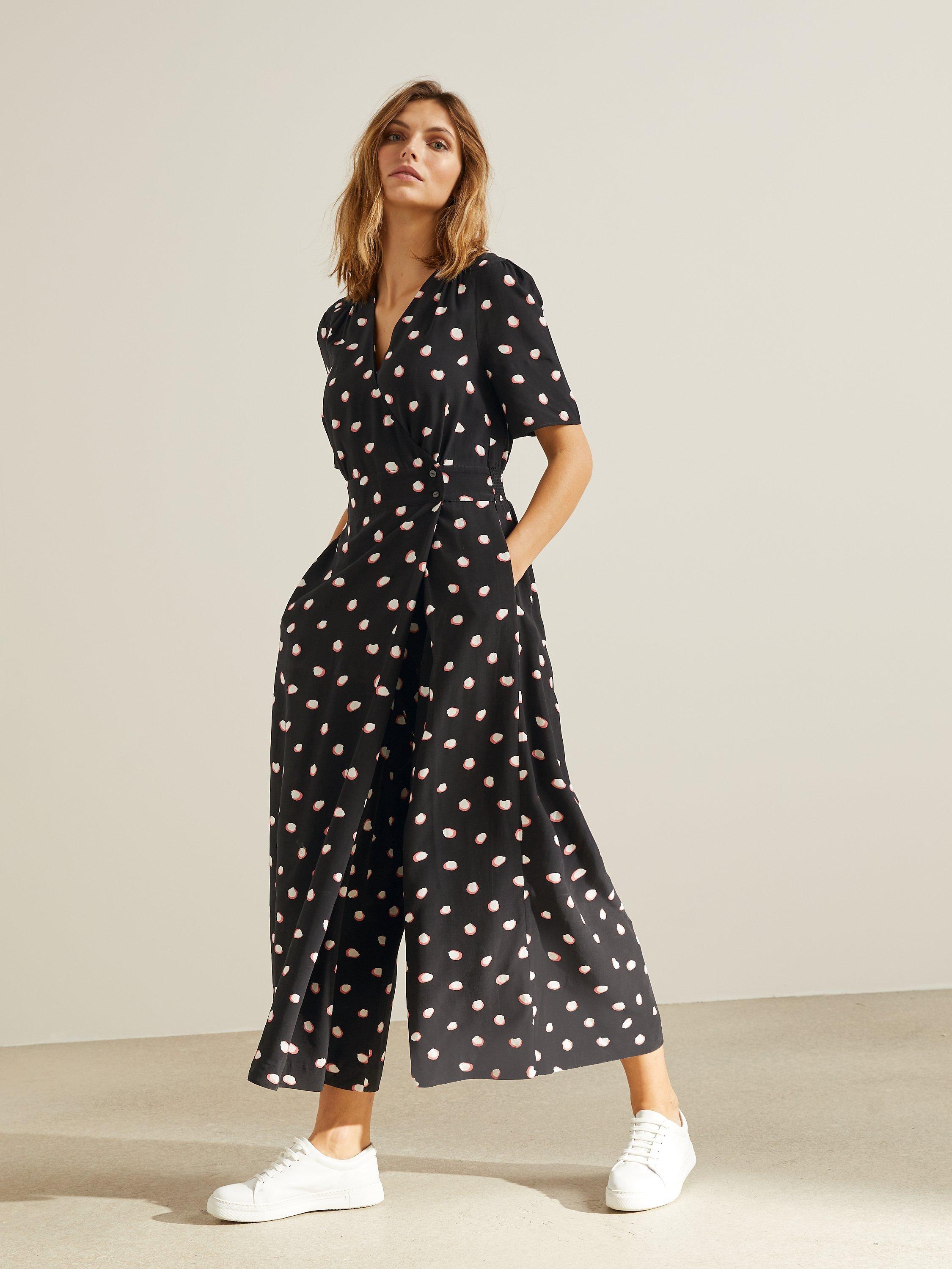 Somerset by Alice Temperley Spring Spot Jumpsuit Black