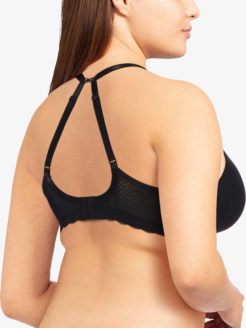 Product image 2 of 7, which shows Chantelle Parisian Allure Plunge T-Shirt Bra, Black, 36F