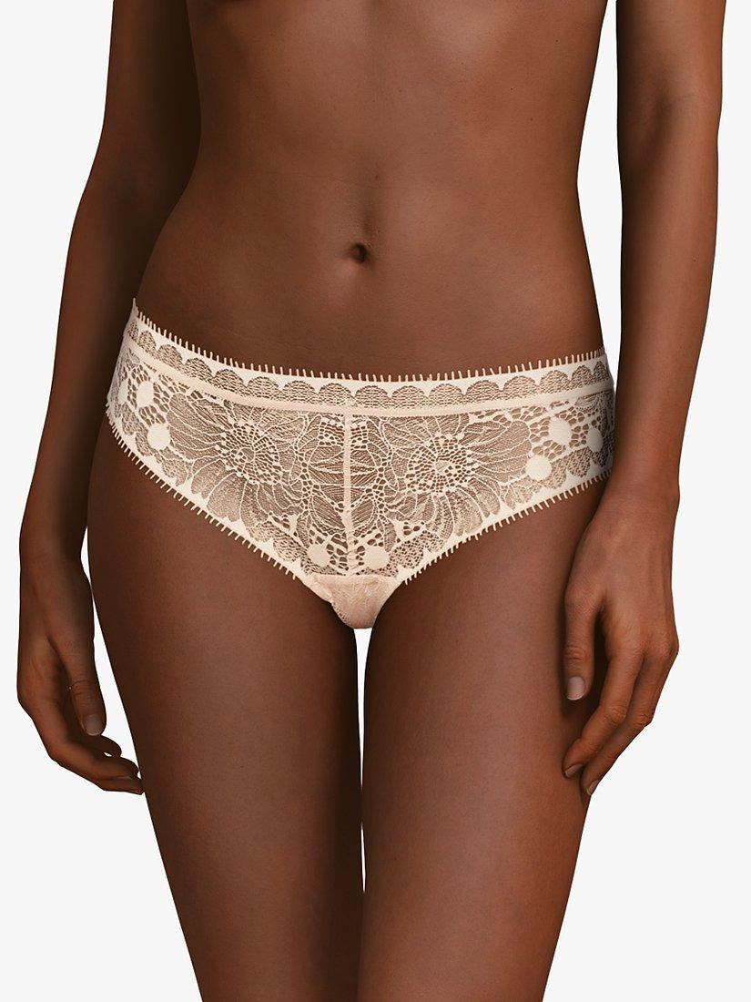 Product image 1 of 3, which shows Chantelle Day To Night Tanga Knickers, Golden Beige, S