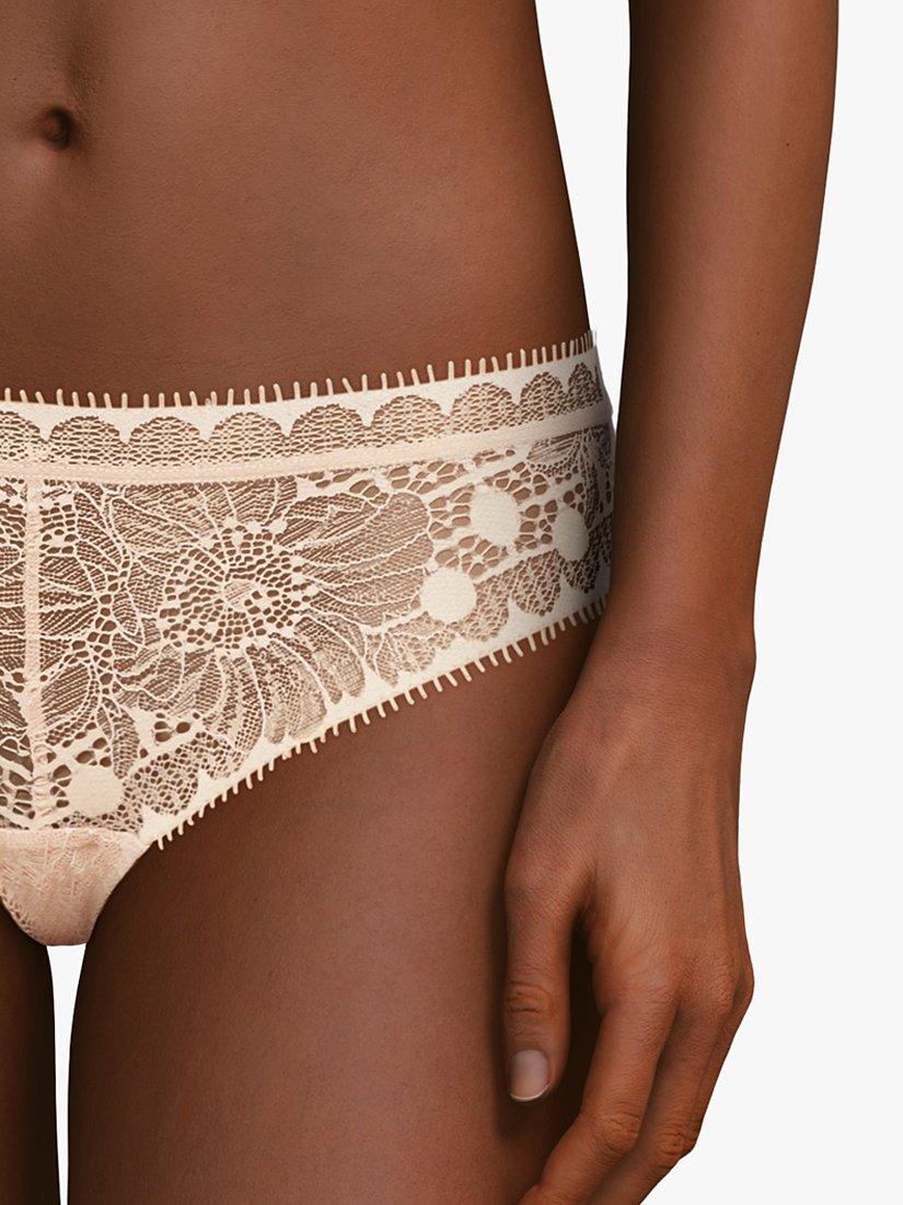 Product image 3 of 3, which shows Chantelle Day To Night Tanga Knickers, Golden Beige, S