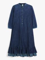 AND/OR Fifi Denim Midi Dress, Mid Wash Blue