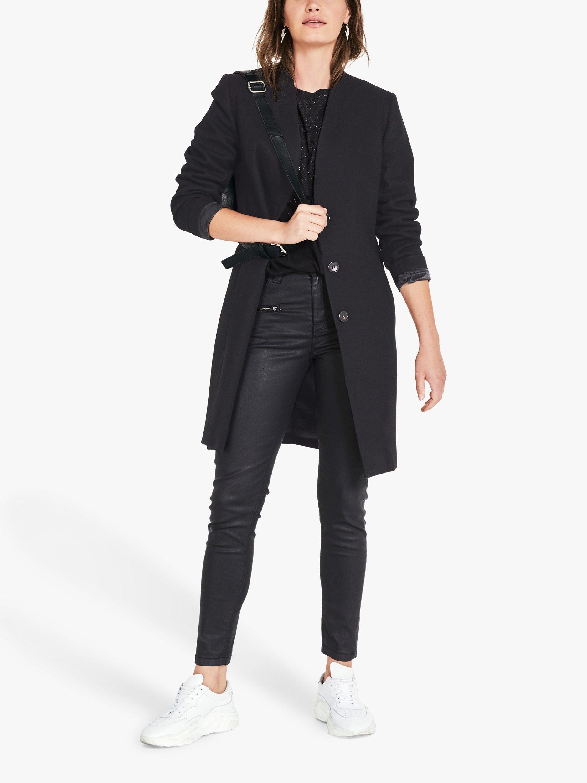 HUSH Vionnet Coat, Black
