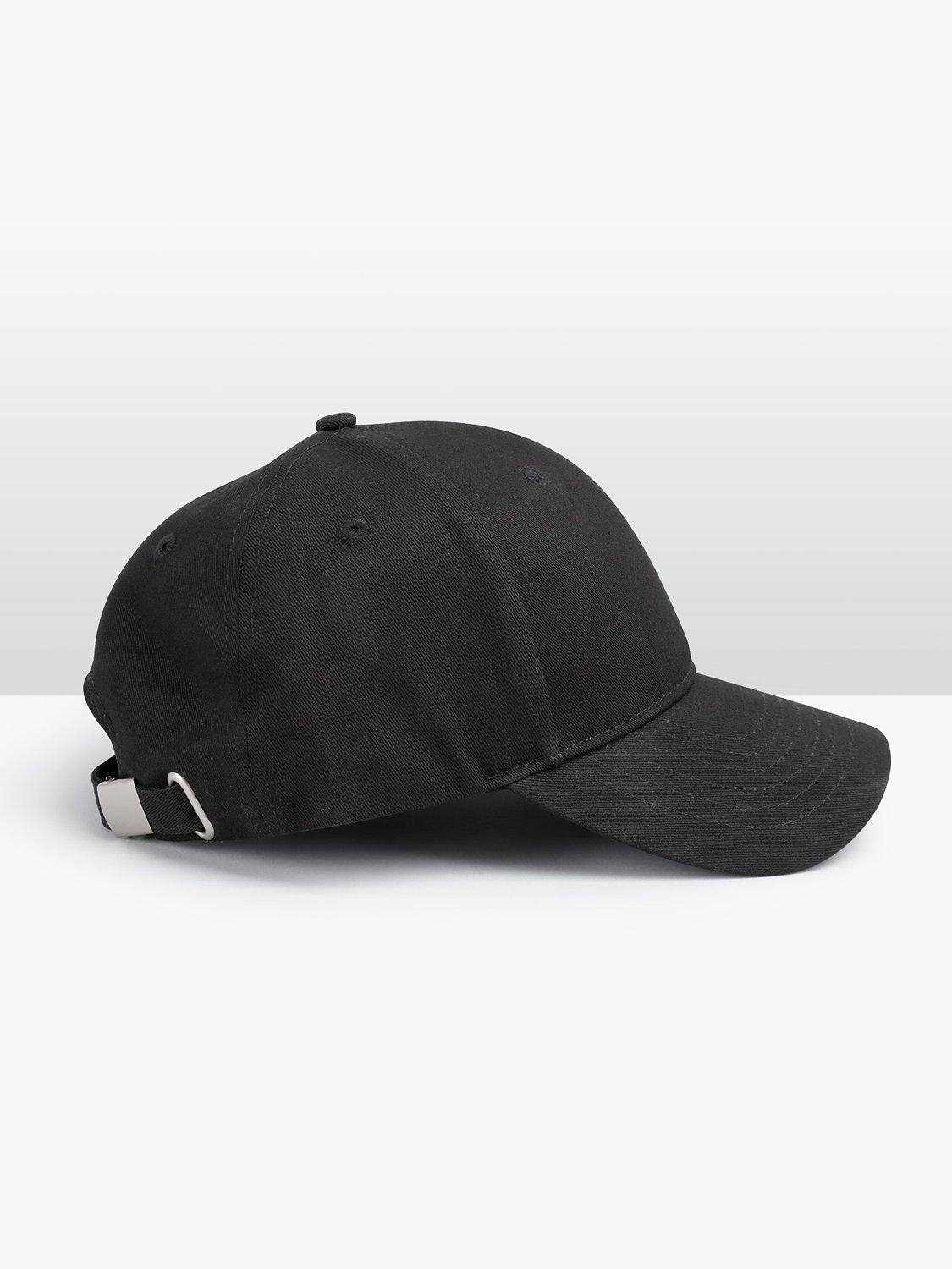 Product image 1 of 2, which shows HUSH Birdie Cotton Baseball Cap, Black, One Size