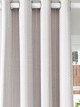 John Lewis Alda Weave Pair Lined Eyelet Curtains