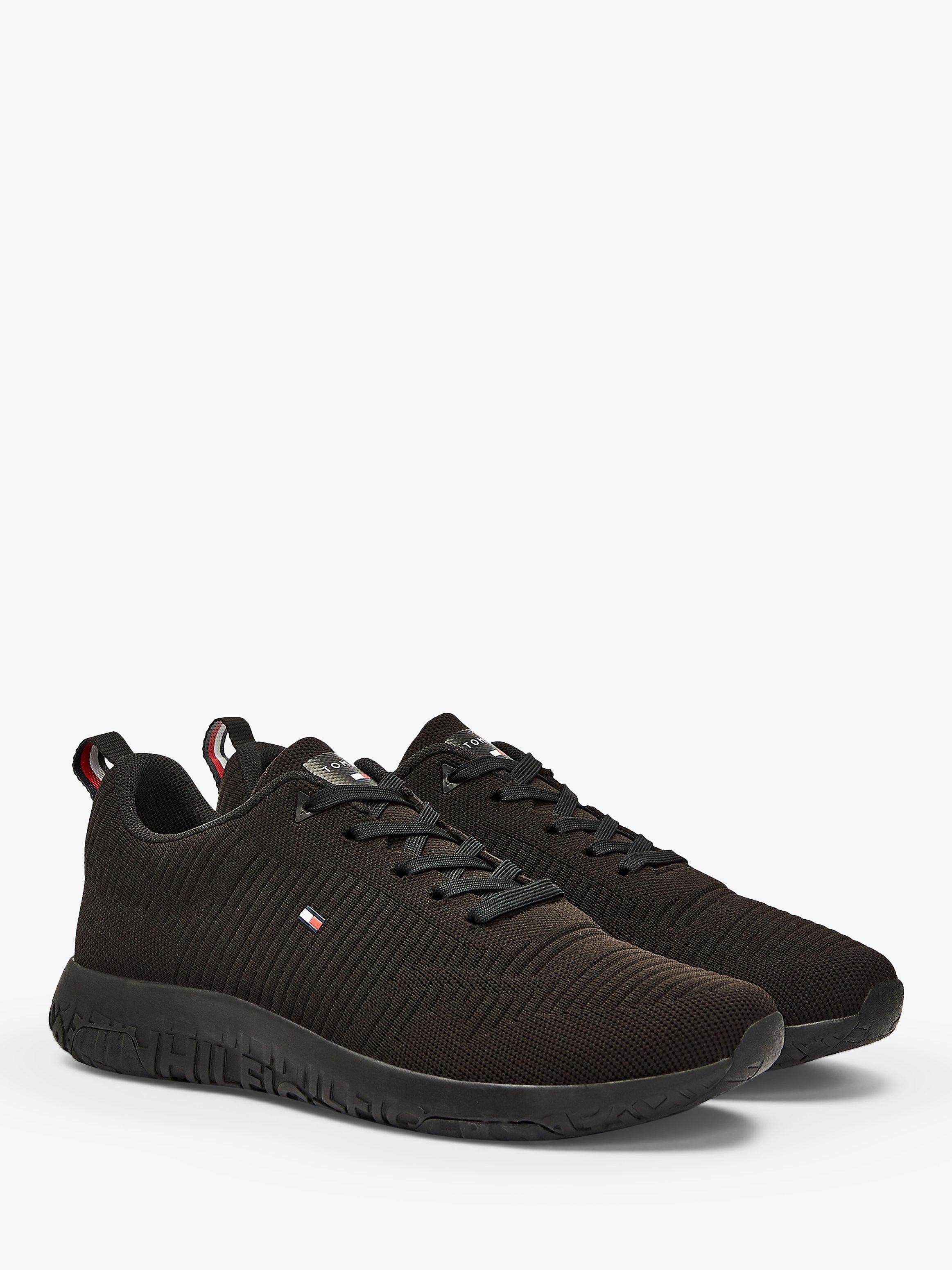 Tommy Hilfiger Corporate Knit Rib Runner Trainers, Black