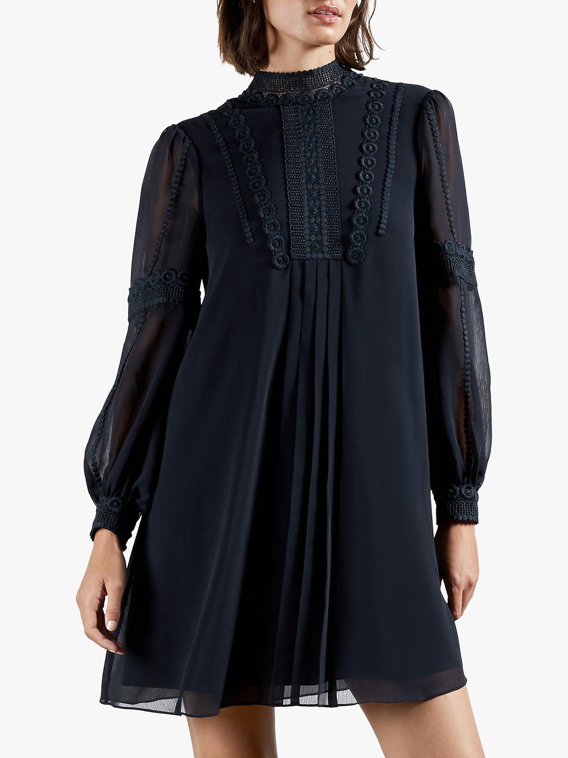 green emerald velvet dress Black | Sleeveless Lace Applique Midi Dress