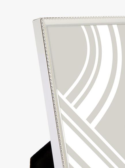 John Lewis Beaded Daya Photo Frame, Silver Plated - view 2, Silver Plated