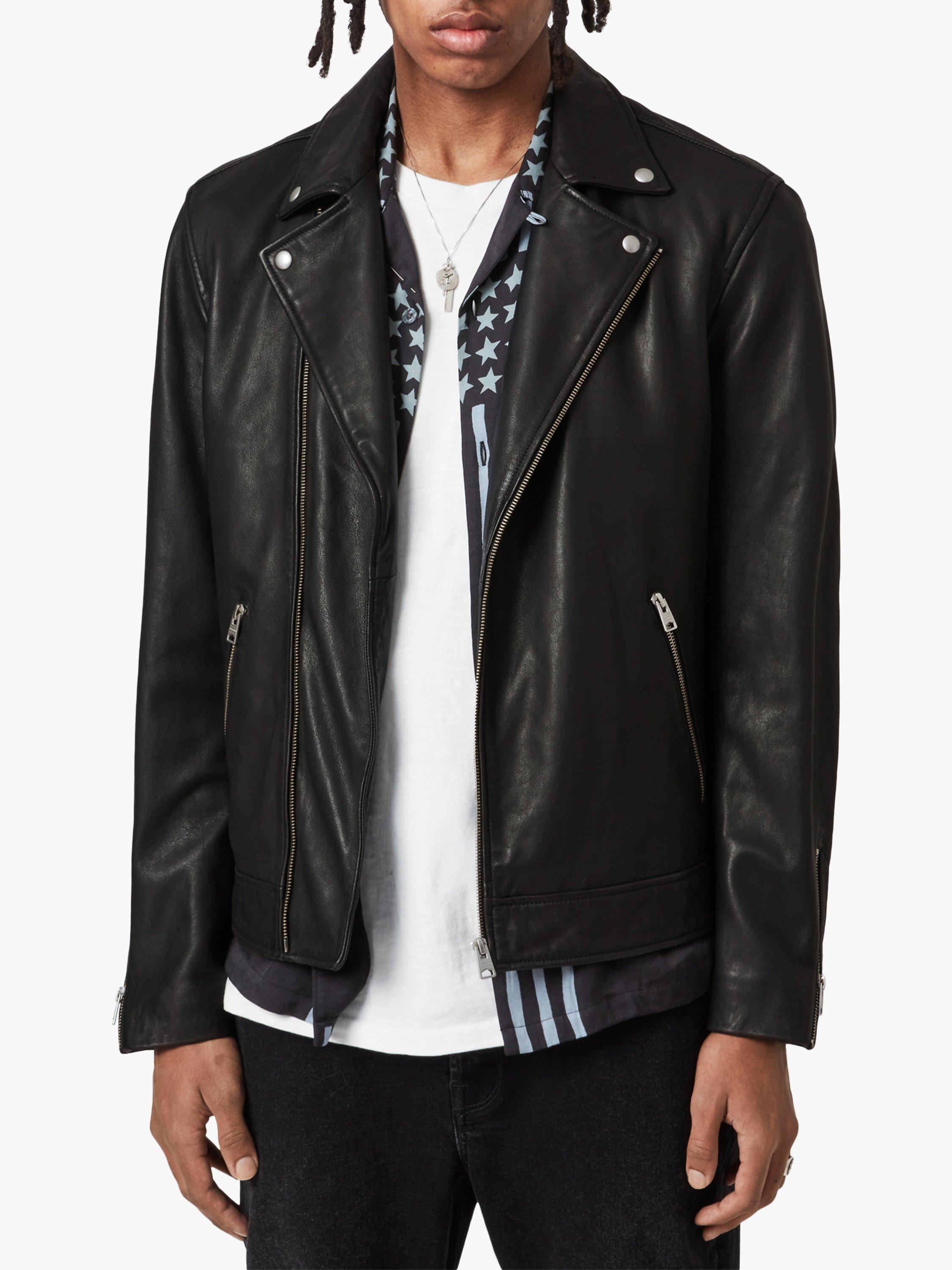 AllSaints Tyson Leather Biker Jacket, Black