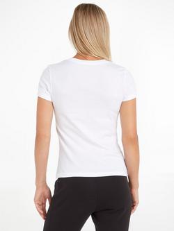 Calvin Klein Performance Embroidery Slim T-Shirt, Bright White - view 2, Bright White