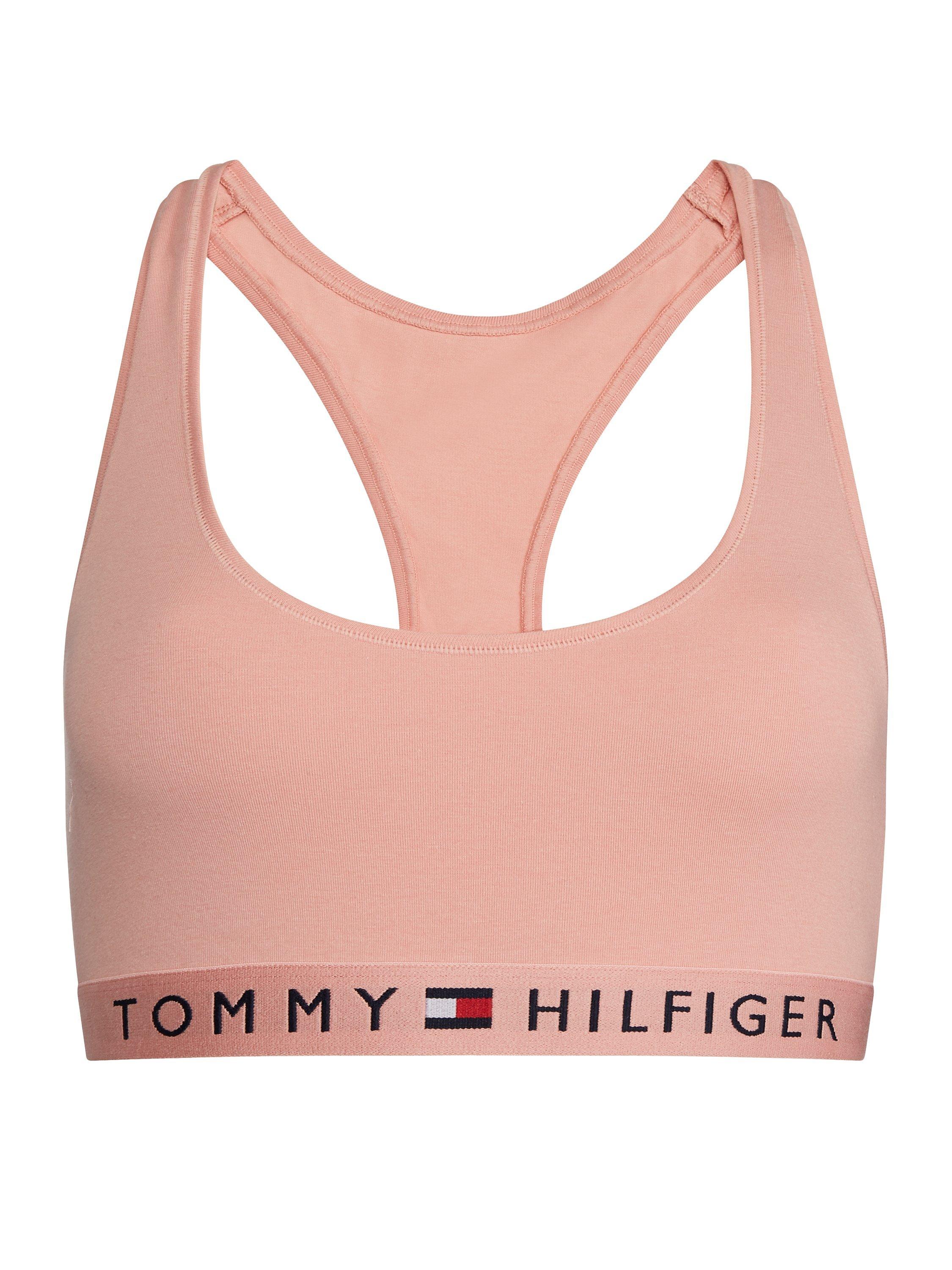 Tommy Hilfiger Racerback Scoop Neck Bralette, Rose Tan
