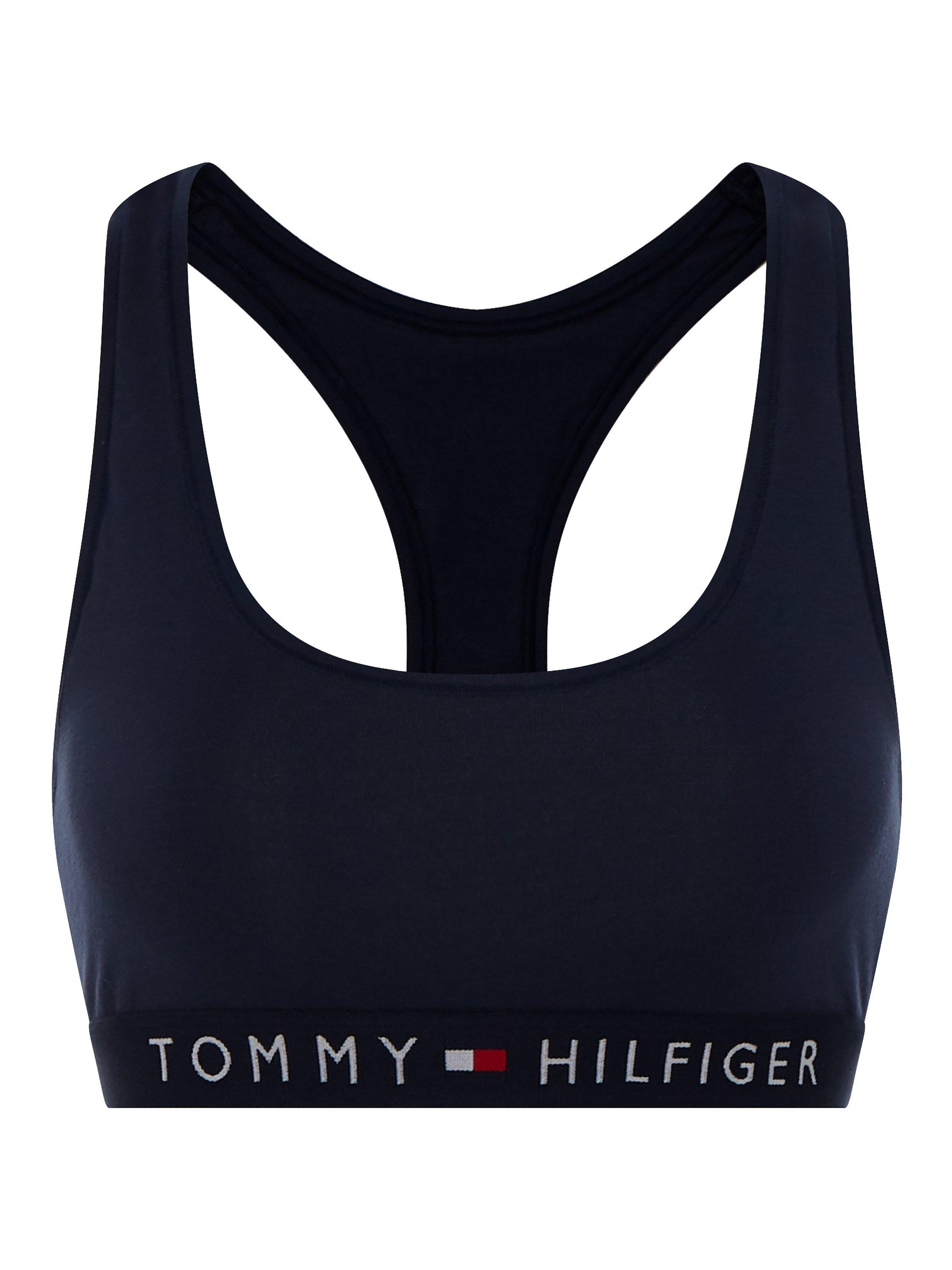 Tommy Hilfiger Racerback Scoop Neck Bralette, Navy