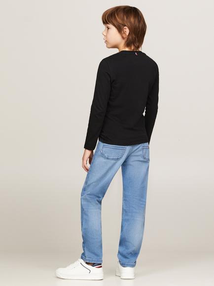 Tommy Hilfiger Kids' Basic Crew Neck Long Sleeve Top - view 2, Black