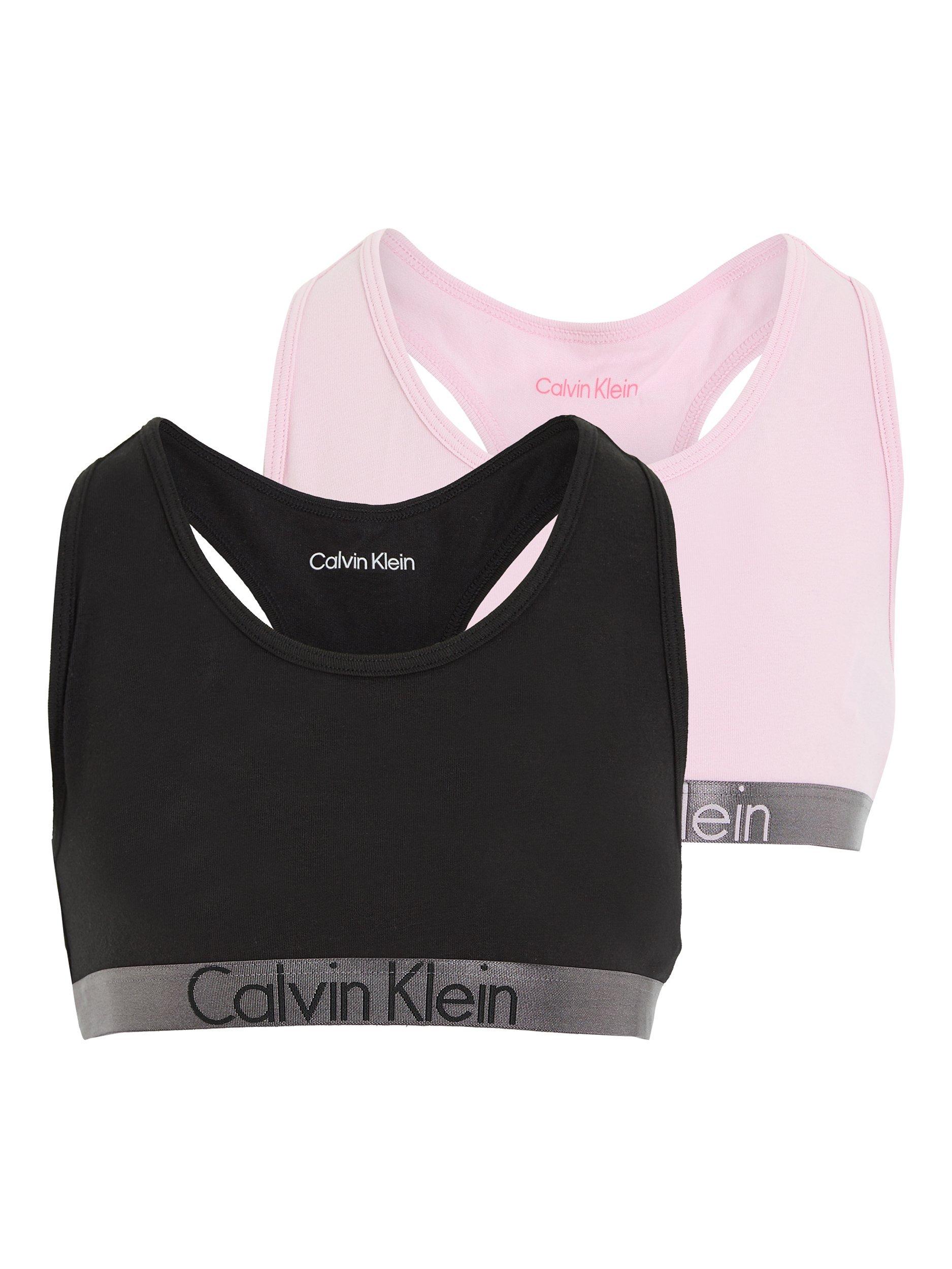 Calvin Klein Kids' Bralette, Pack of 2, Black/Unique