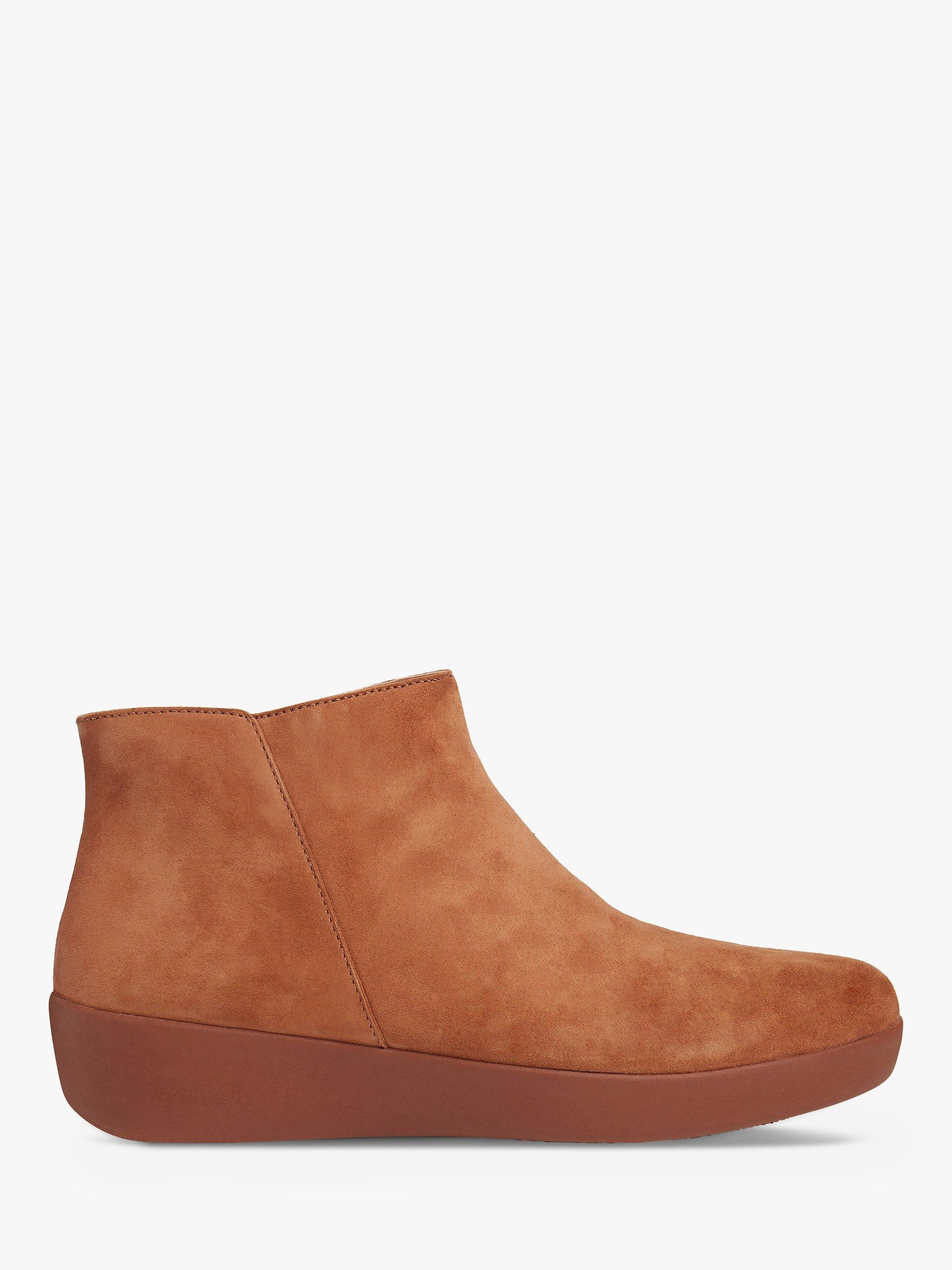 FitFlop Sumi Suede Ankle Boots, Light Tan, 4