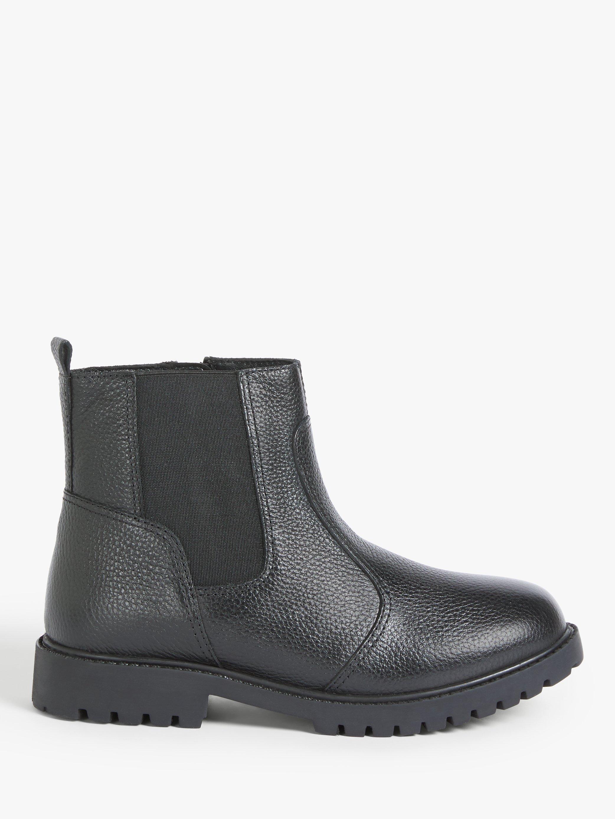 John Lewis Kids' Leather Chelsea Boots, Black